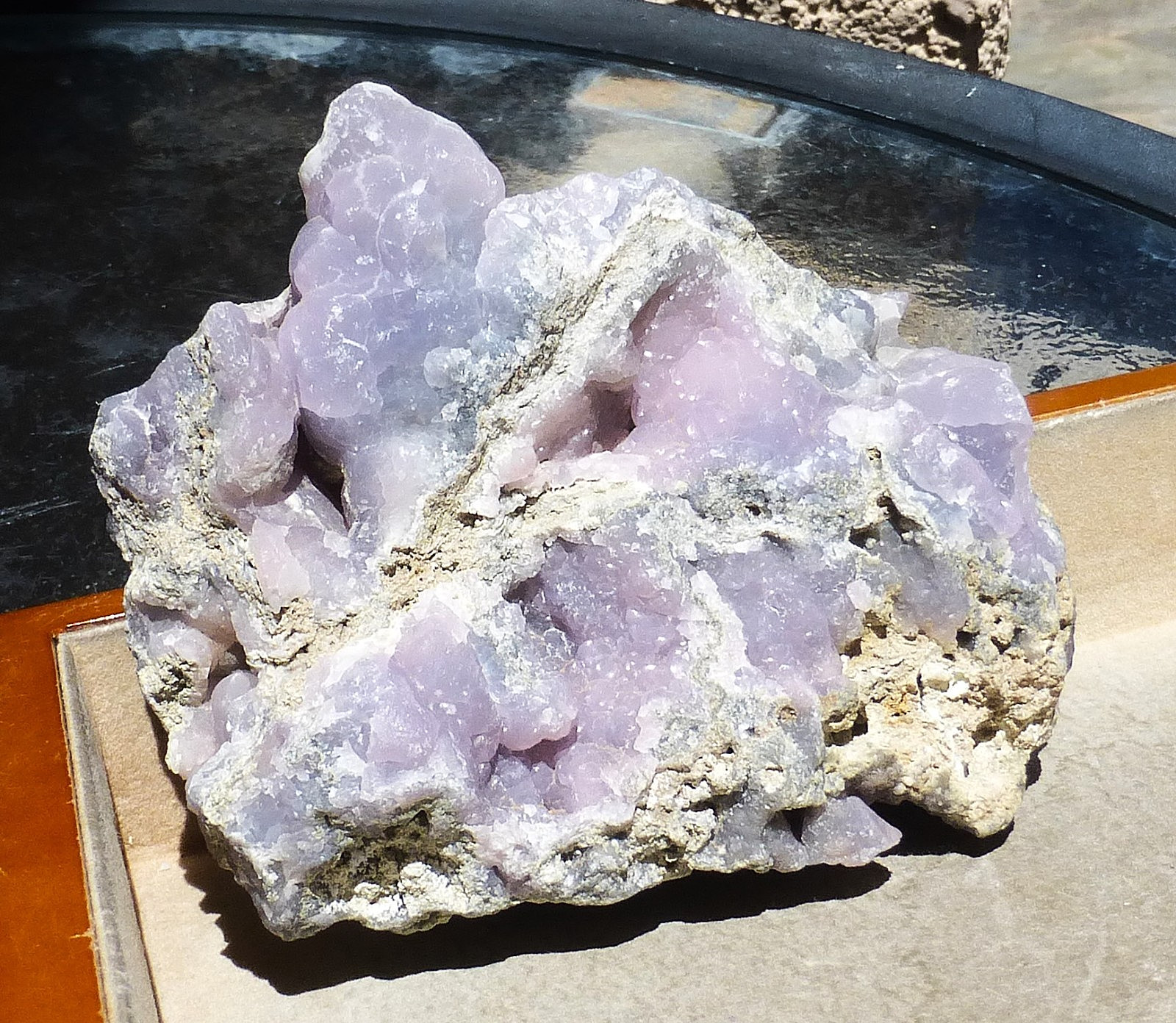 LARGE lilac Smithsonite cabinet specimen from El Refugio Mine Mexico 460 grams