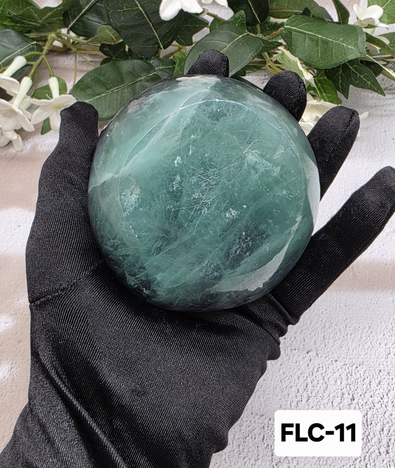 Natural Fluorite Cupcake Polished Freeform Purple Aqua Crystal w/ Light Stand