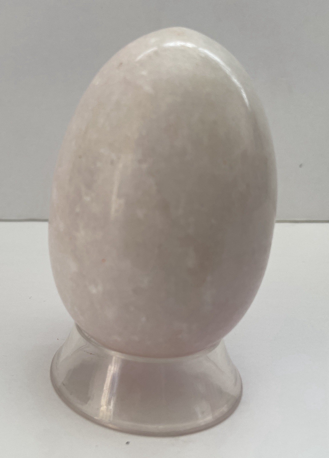Natural Onyx Stone Egg With Stand Hand Polished Banded Agate Calcite Crystal