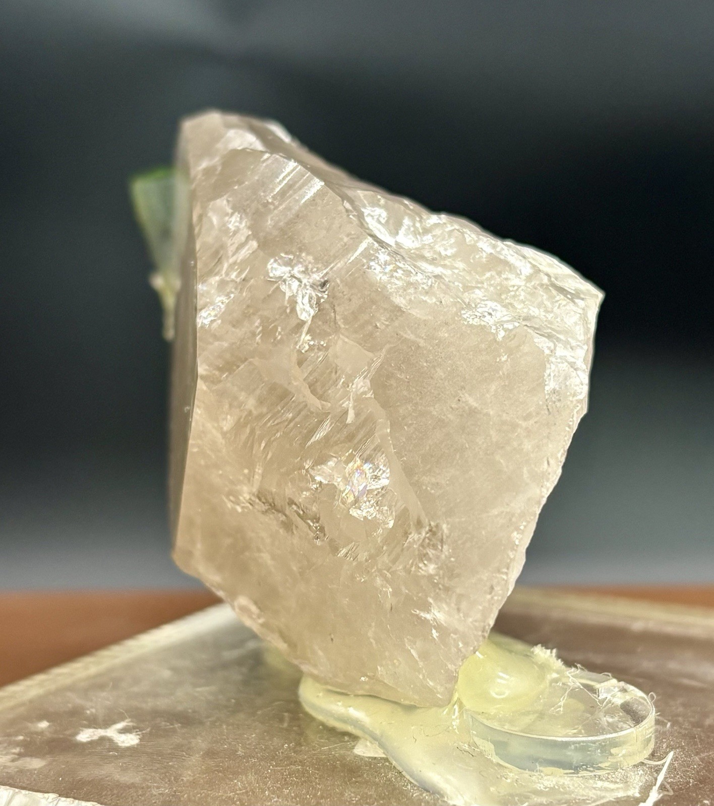 Verdelite Green Tourmaline Crystal Smoky Quartz Mineral Specimen Display Kunar