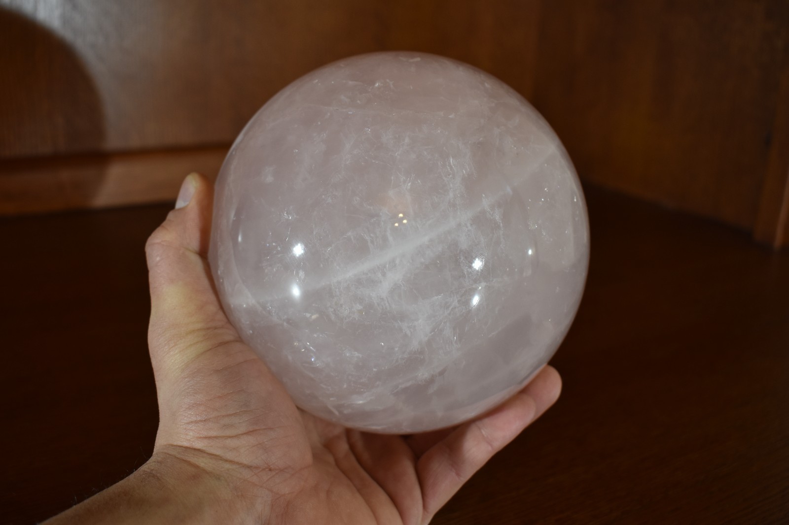 Rose Quartz sphere 4626 grams 149 mm