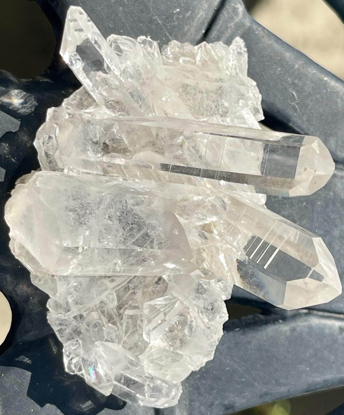 Quartz Crystals 34.32 Grams 2.0” Long, 1.5” Wide and 1.2” Tall From Afghanistan