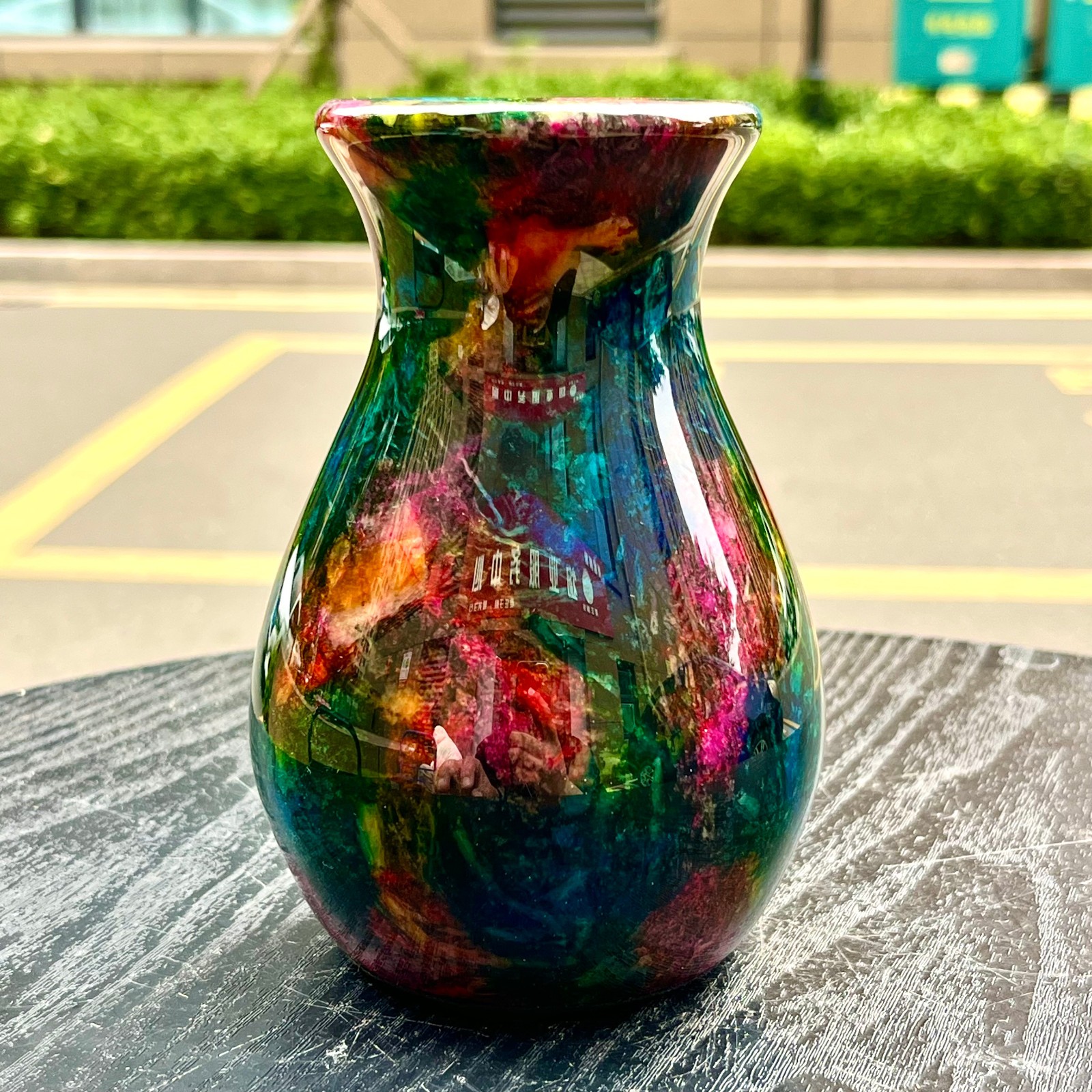 1.06LB Natural “Seven Colors Jade” vase specimen -Taiwan China