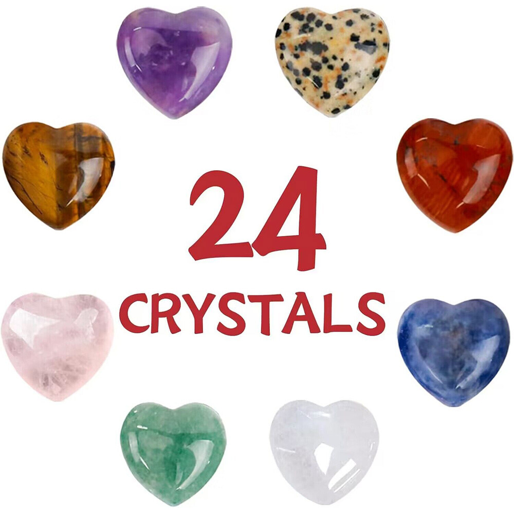 Valentines Day Gifts for Kids – 24Pack Valentines Cards with Heart-Shape Crystal