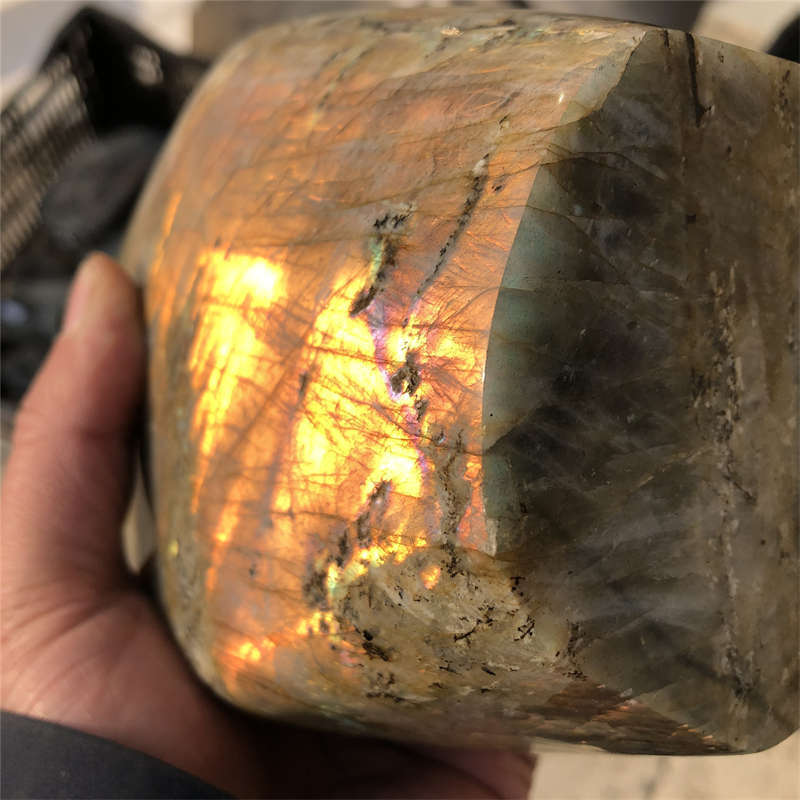 2.49kg Natural Labradorite Quartz Crystal Spectrolite Mineral Reiki healing