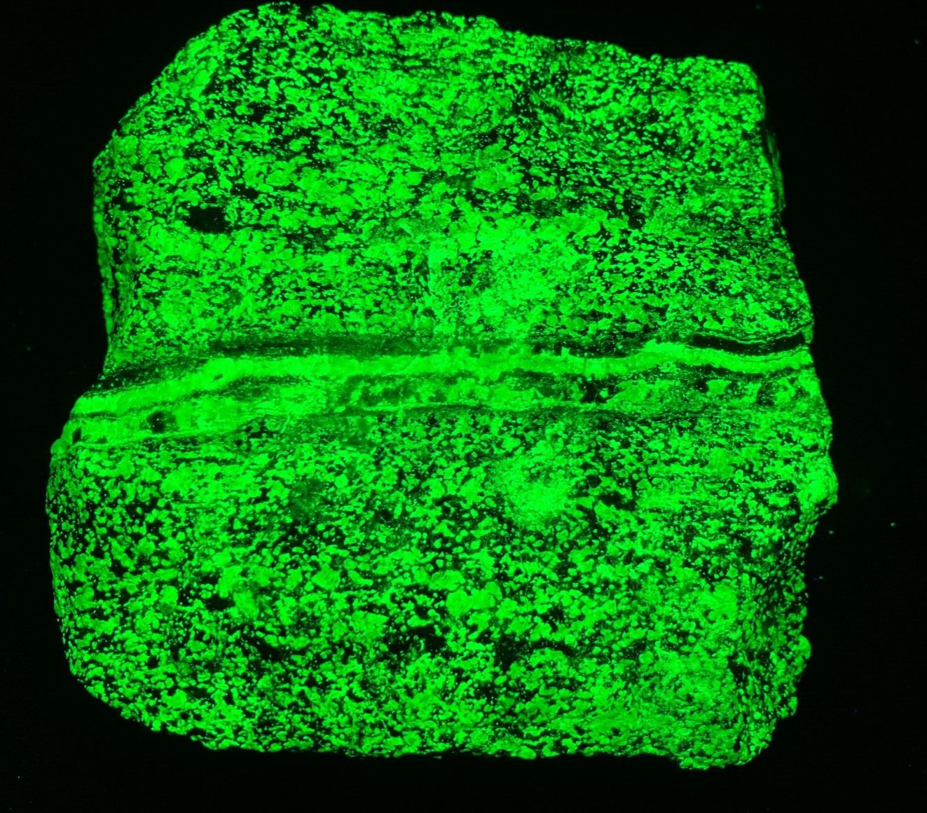 A101 Franklin NJ Fluorescent Willemite Vein 5.25×4.x2.5 in 6.23lb phosphorescent