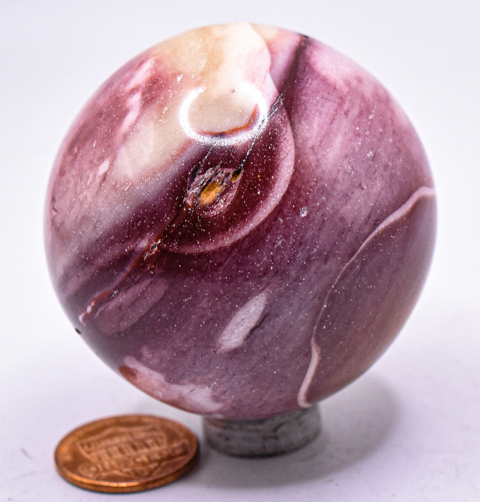 49mm Purple Lilac Mookaite Jasper Sphere Polished Natural Mineral Ball Australia