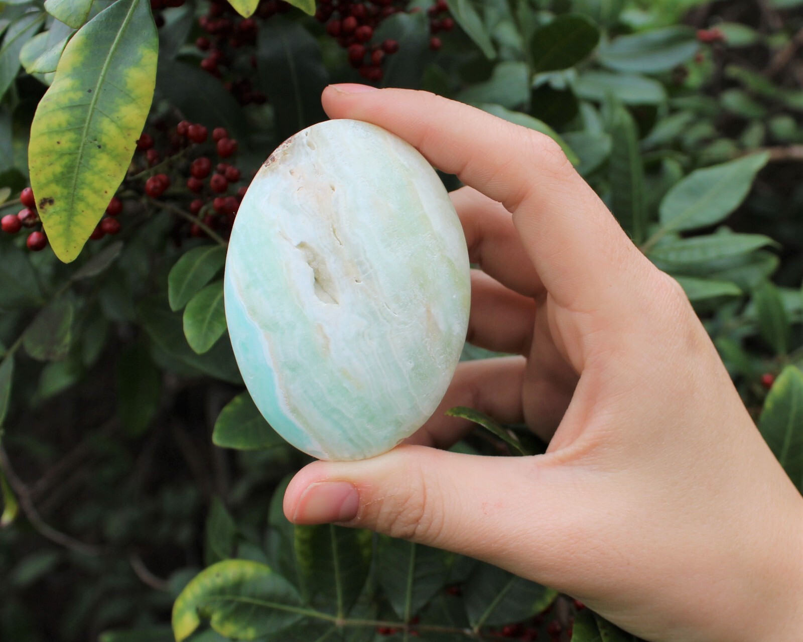 LARGE Caribbean Calcite Palm Stones – Hand Polished Carribean Calcite Crystals