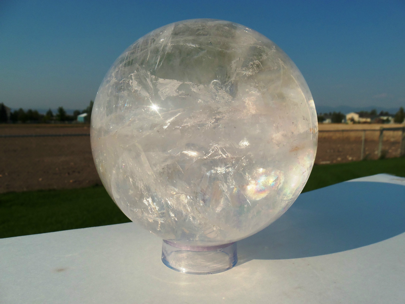 SET OF 5 LARGE ACRYLIC/PLASTIC Sphere/Egg DISPLAY STANDS – 1.5 INCH DIAMETER
