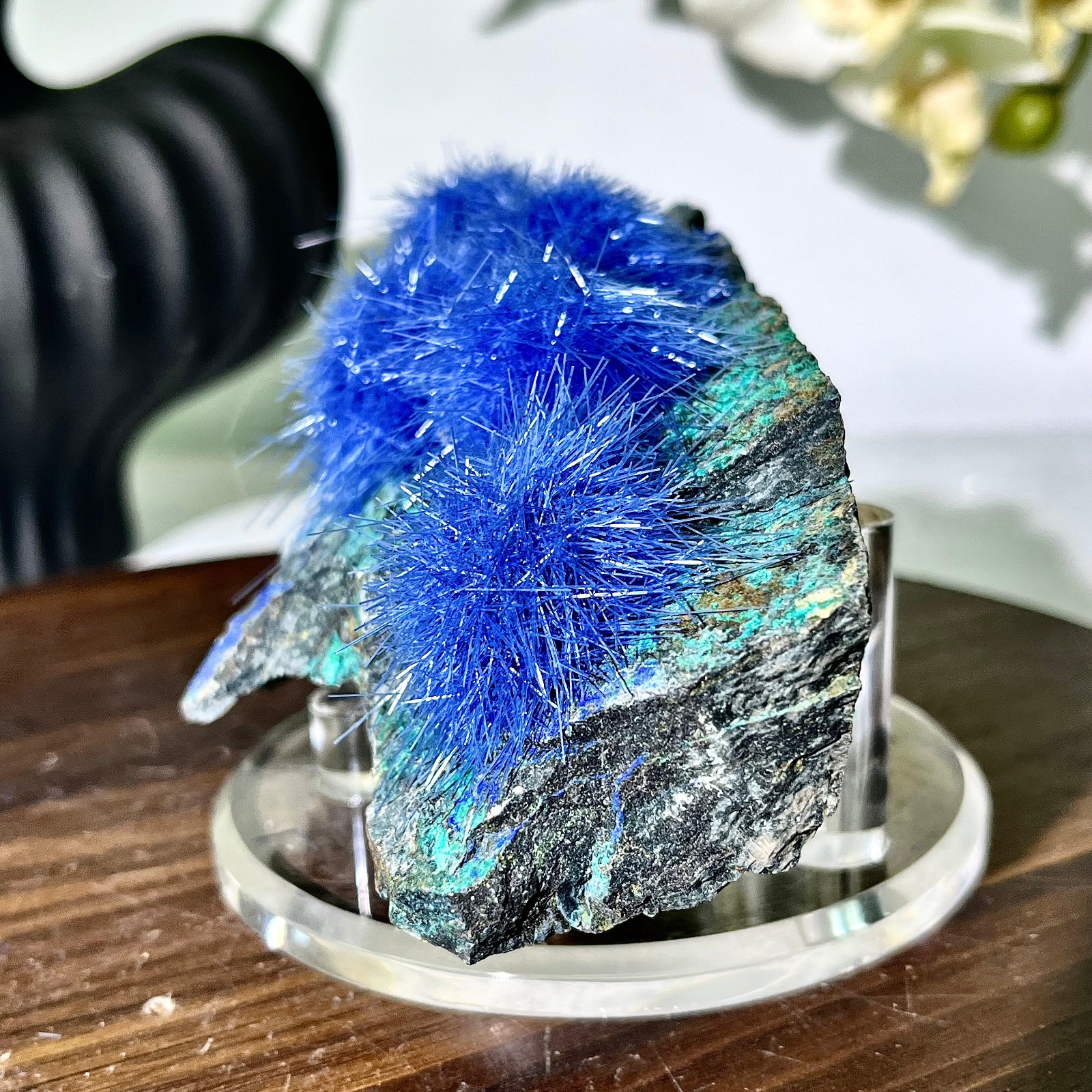 1.69LB Blue Natural Goethite Crystal Quartz Energy Ore Healing Mineral Specimen