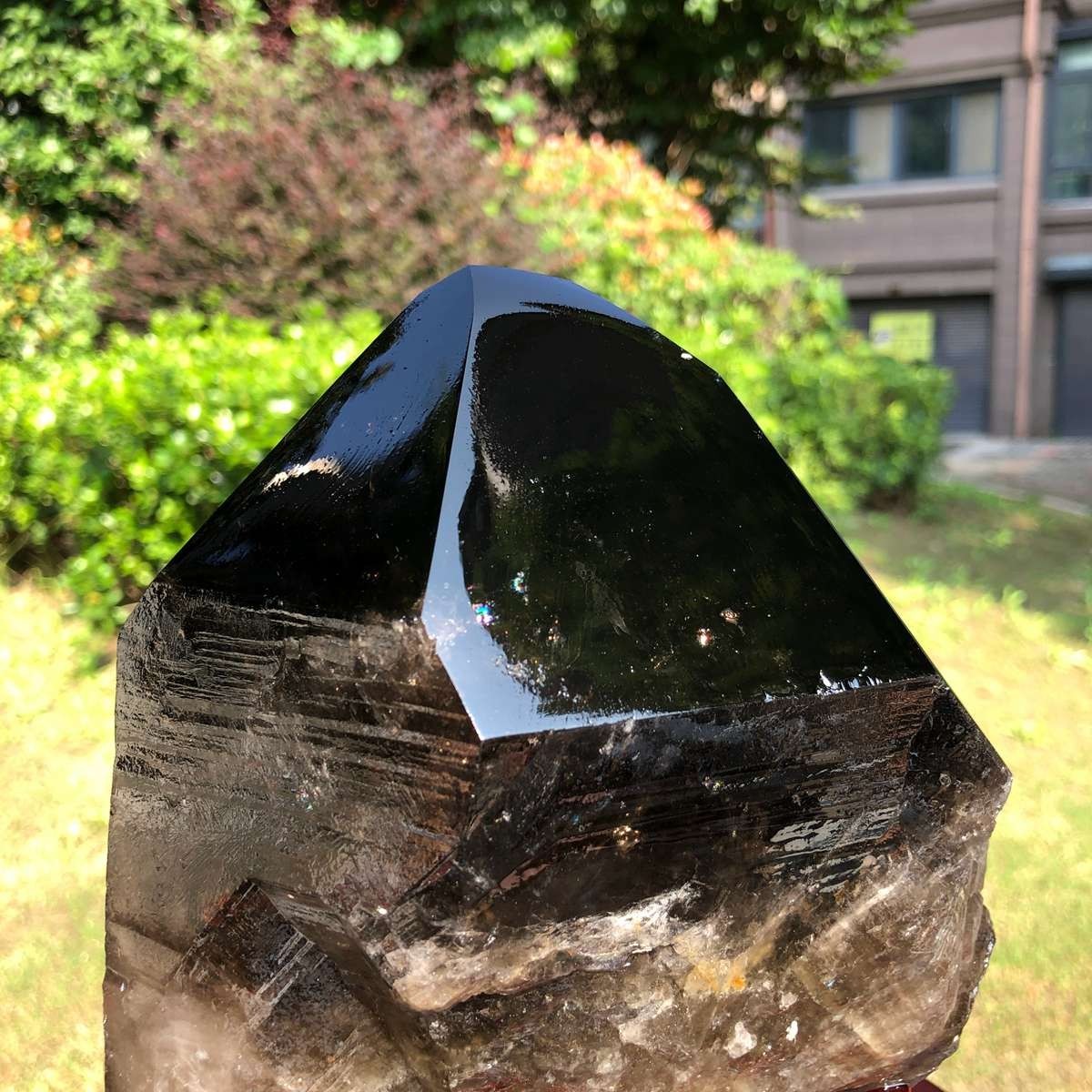 7.96LB Natural Dark tea quartz Crystal Specimen Reiki Mineral Add bracket 2343