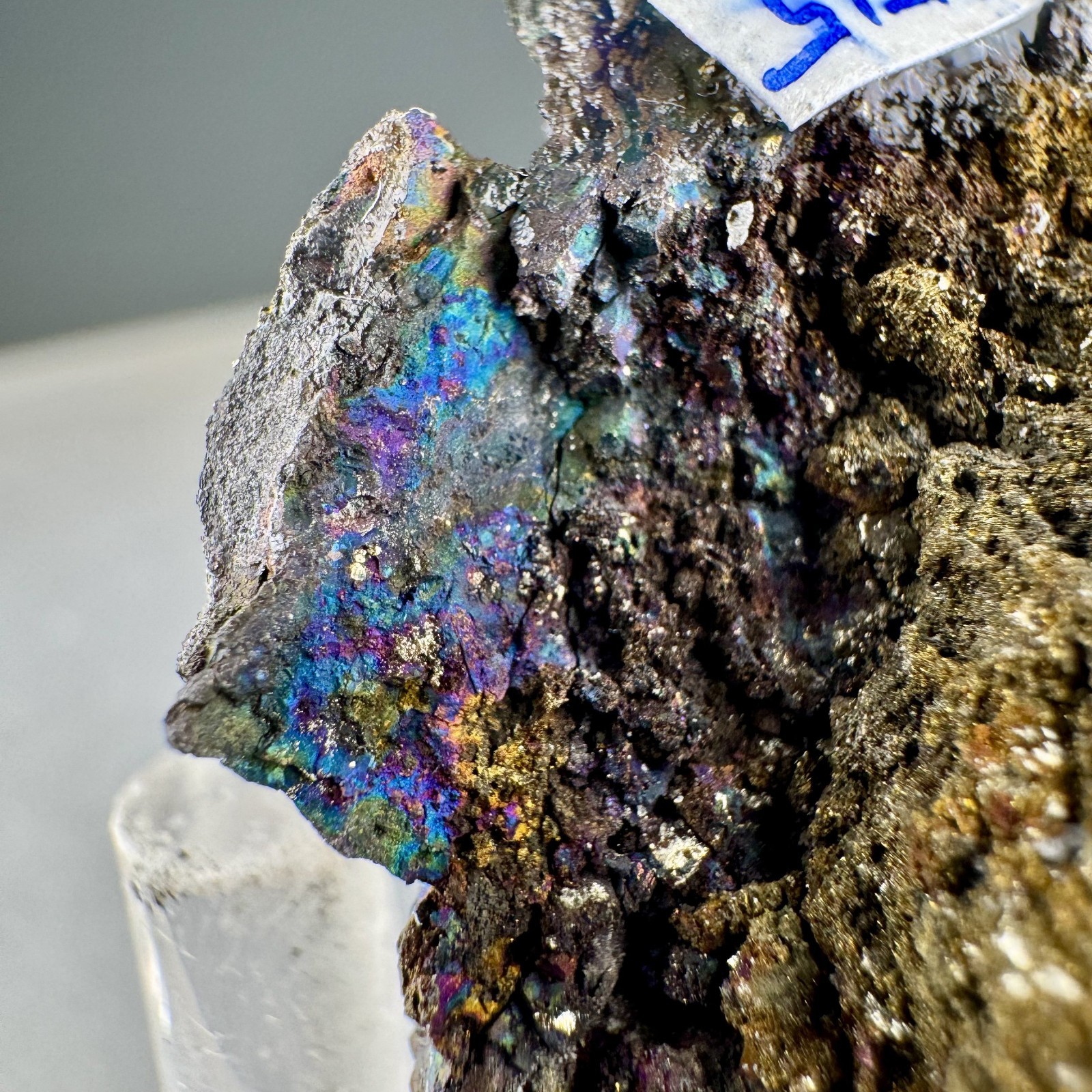Rare “Blister Ore” Purple-Blue Chalcopyrite: Flambeau Mine, Rusk Co., Wisconsin