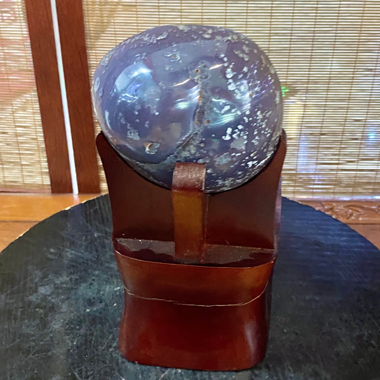 7.01LB Natural Amethyst Geode Quartz Crystal Cornucopia Mineral Specimen +Stand