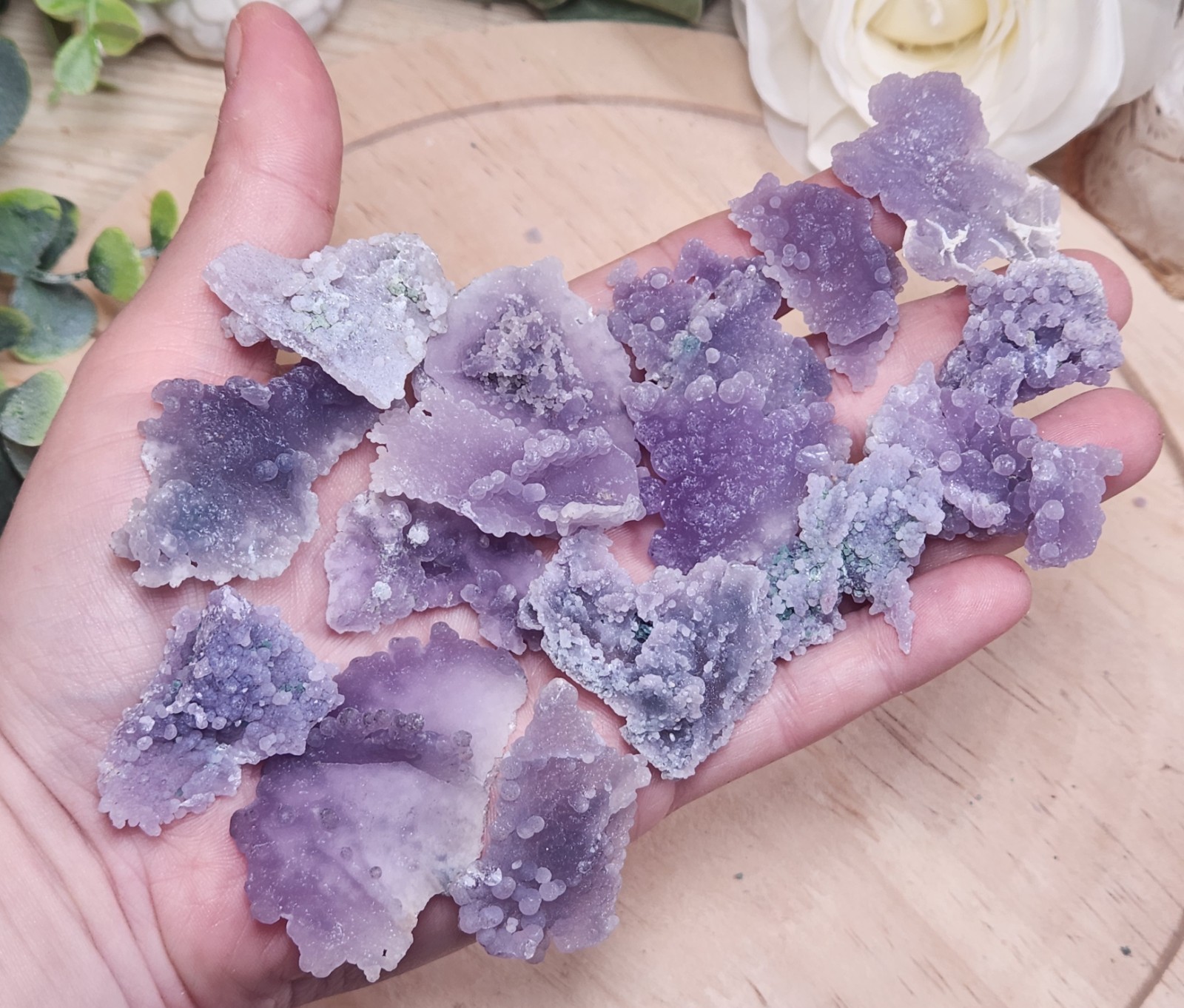 100g Lavender Grape Agate Parcel Multiple Specimens West Sulawesi Indonesia Y13