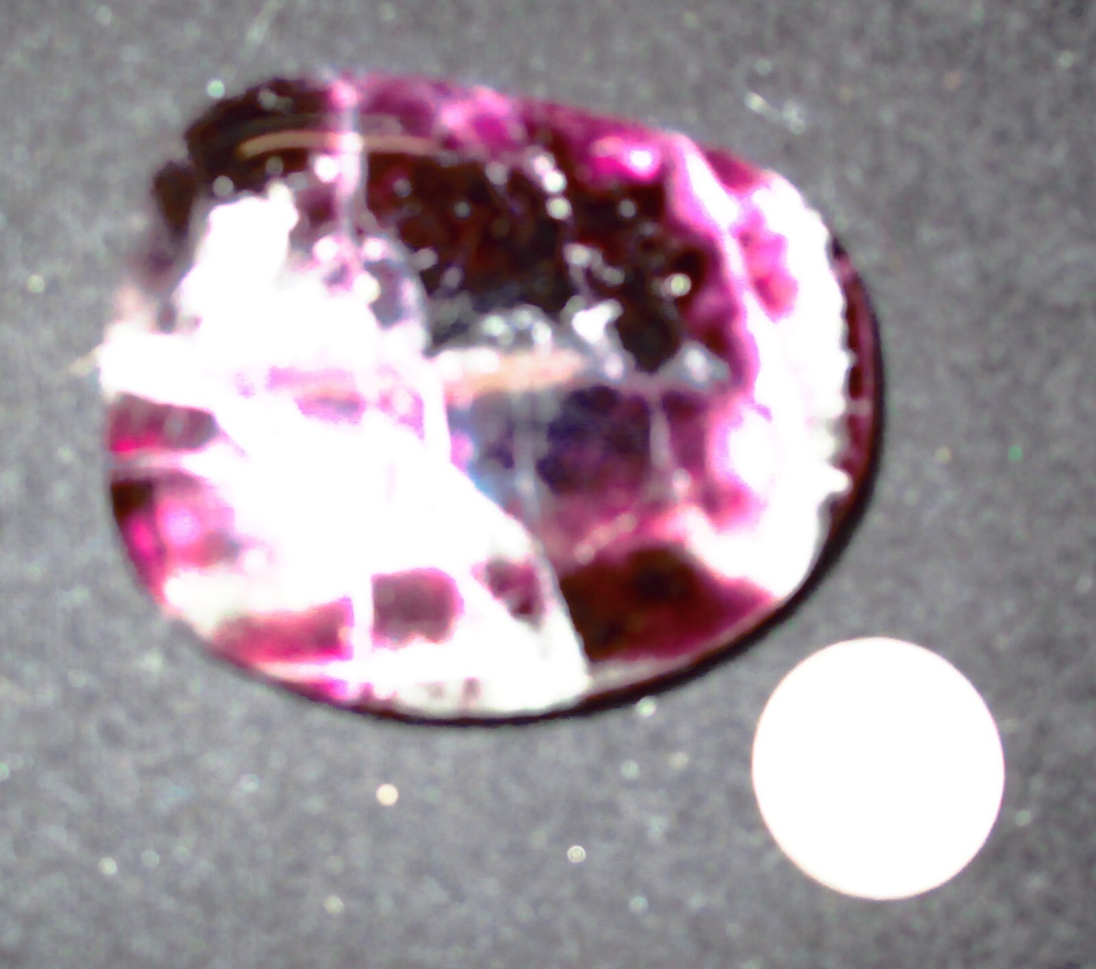 Purple Polished Minteral STone 2.5 x s2.25 x 0.6 inches Natural