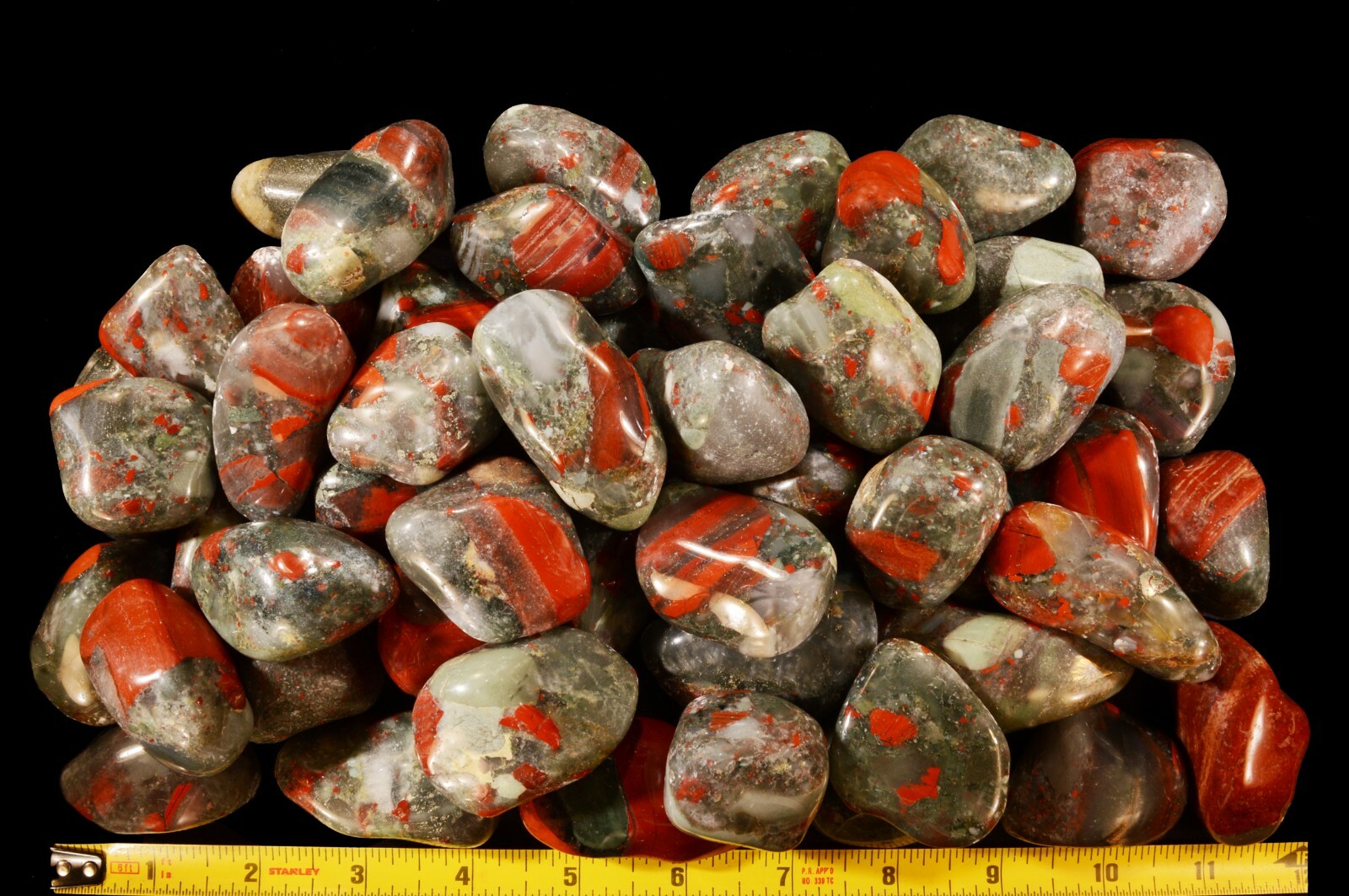 Tumbled Blood Stone 1 1/4″ Metaphysical Heart Chakra Healing Crystal Reiki Stone