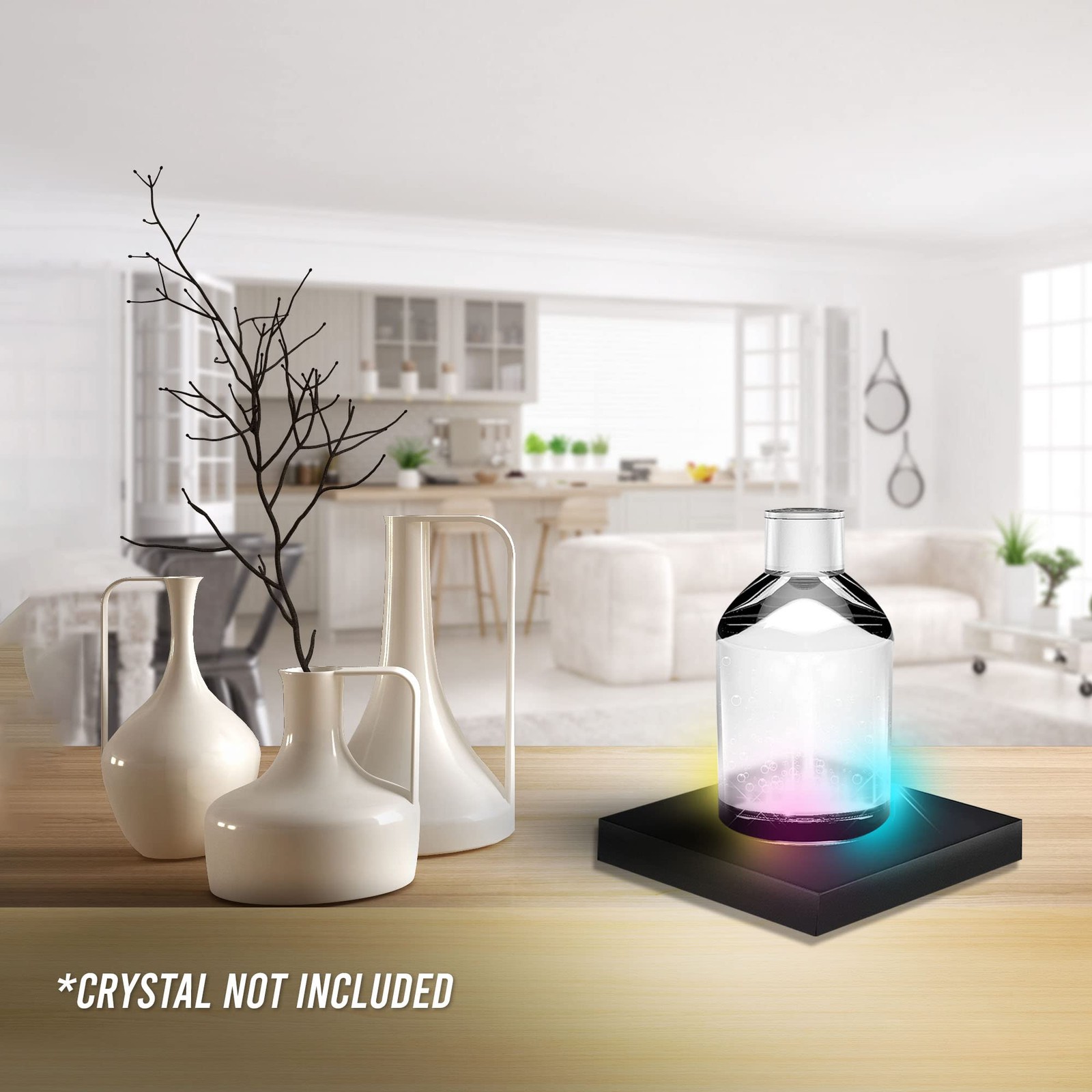 16 Multi-Color Light Stand Base- Lighted Acrylic Display, Crystal Display, Tr…
