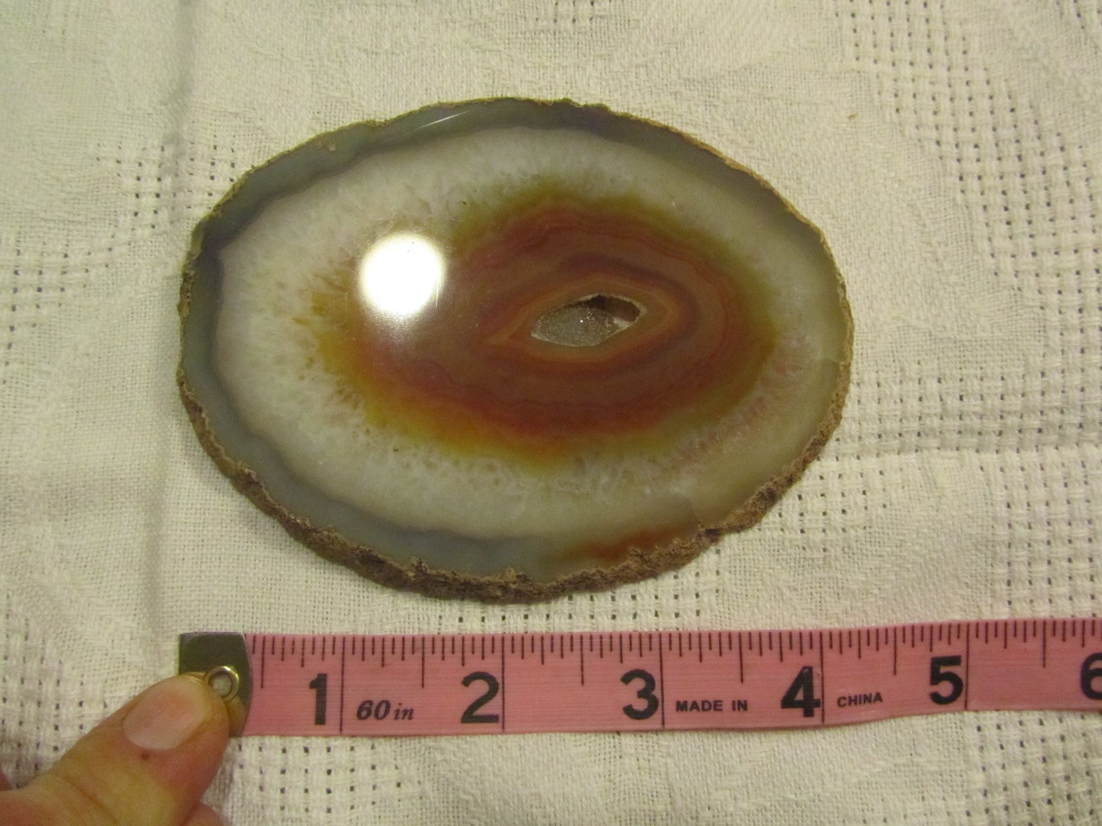 Lot of 5 pieces polished Agate lot collection – blue brown purple orange SML