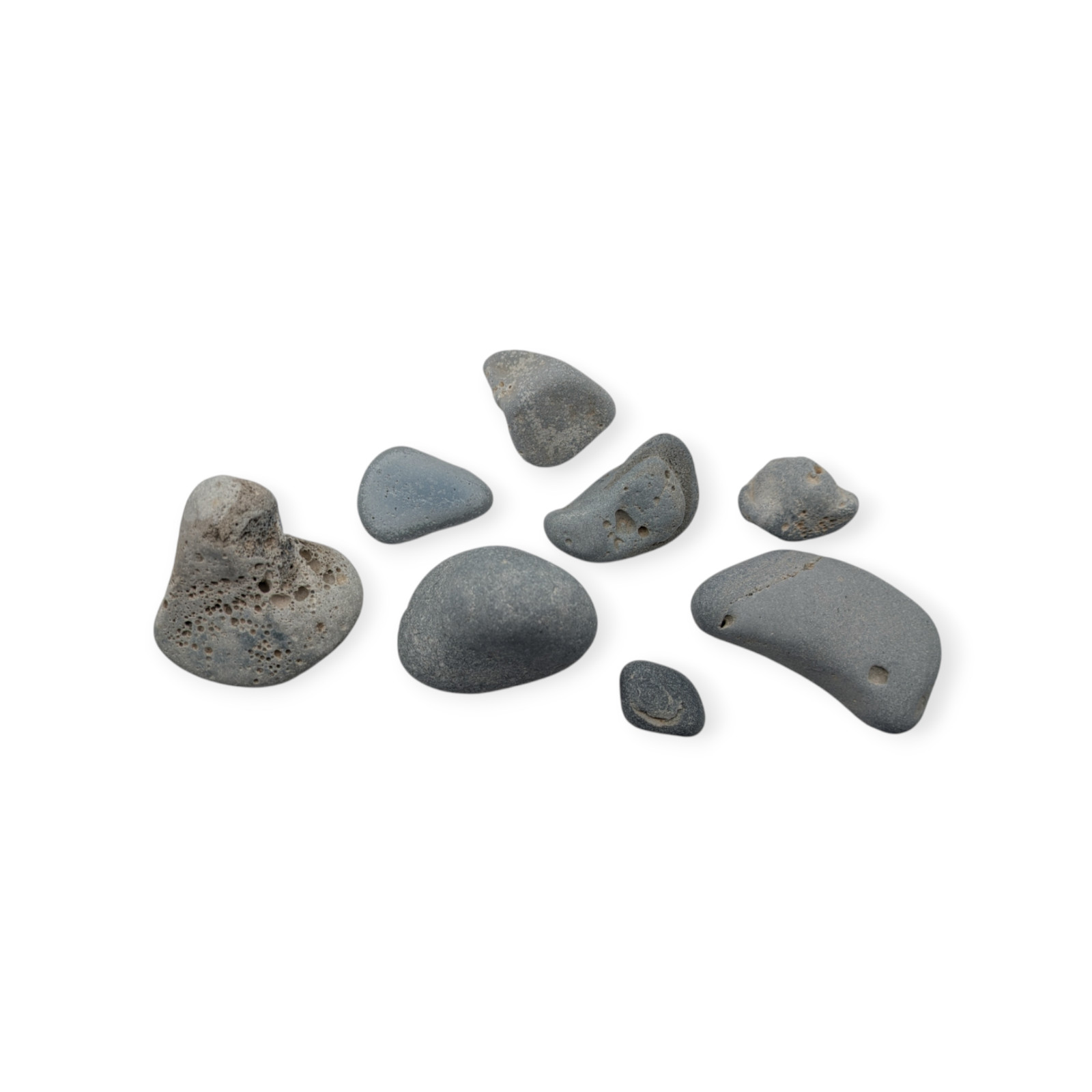 8 Pieces of Leland Blue Stone Mineral Slag Glass from Lake Michigan Beaches