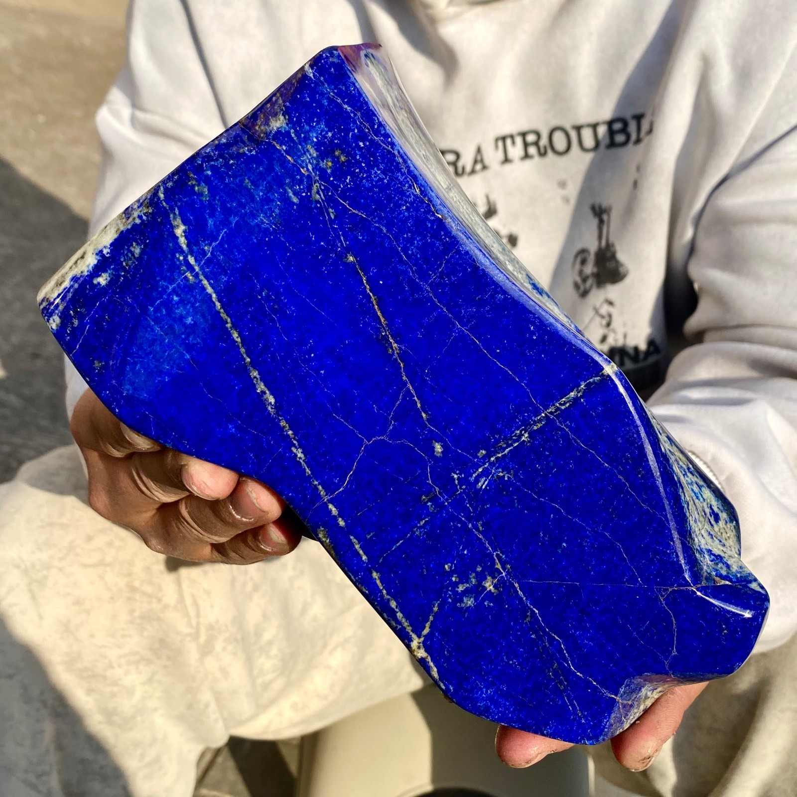 7.3LB Natural Stone Lapis Lazuli Freeform Polished Crystal Mineral Specimen