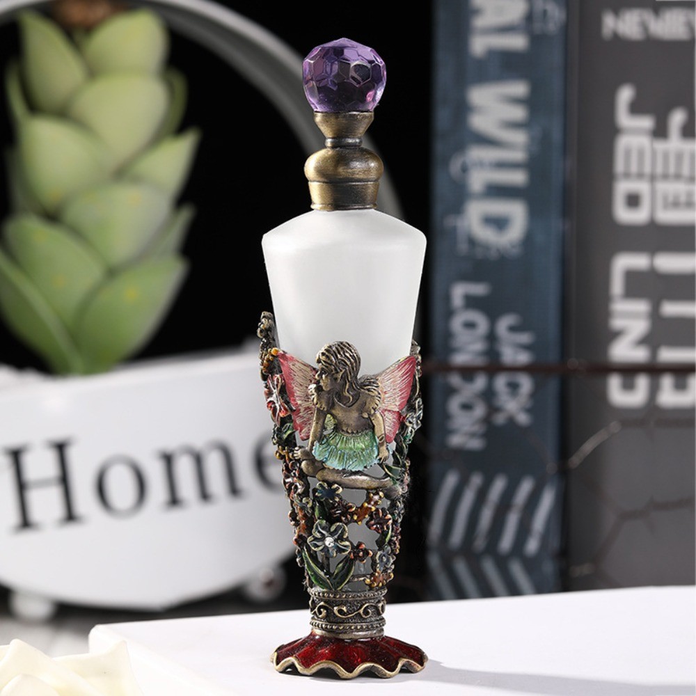 Angel Girl Perfume Essential Oil Empty Bottle Glass Electroplating Craft Decor