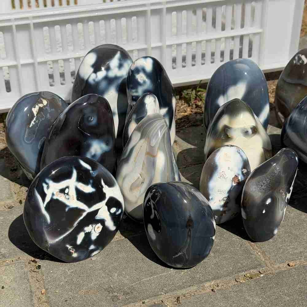 22LB Rare Natural Orca Agate Quartz Crystal Mineral Specimen Reiki Healing