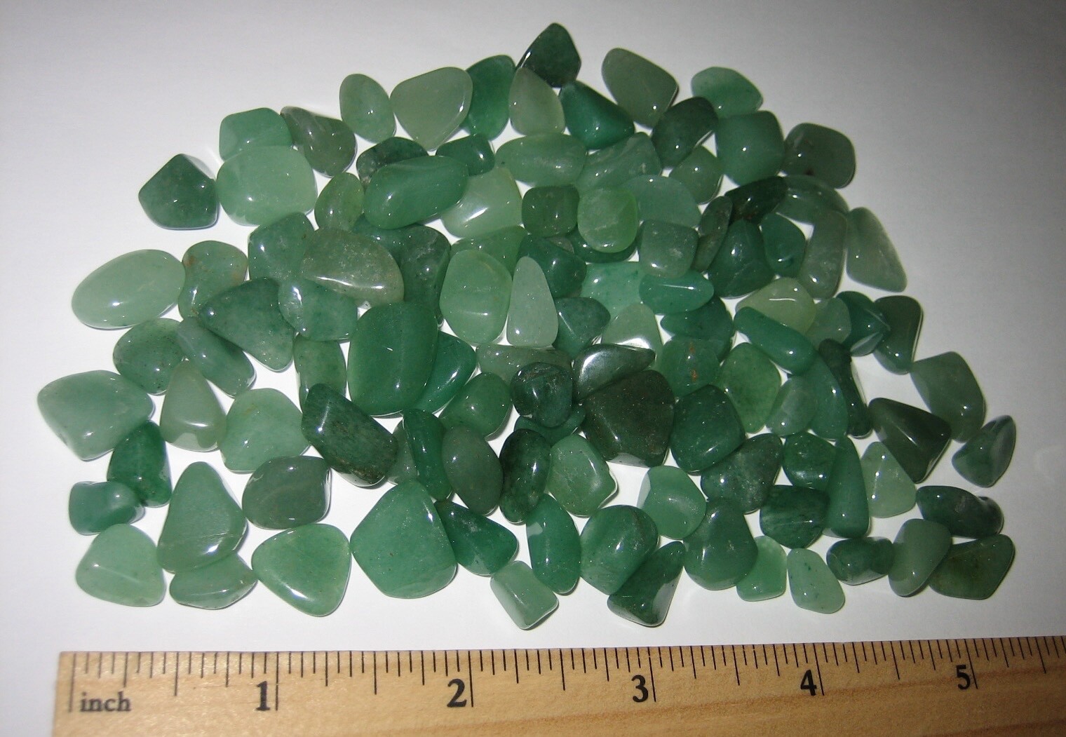 112 TUMBLED POLISHED SMALL 0.2″-0.5″ GREEN AVENTURINE STONE MINERALS ~ 141.8g *2