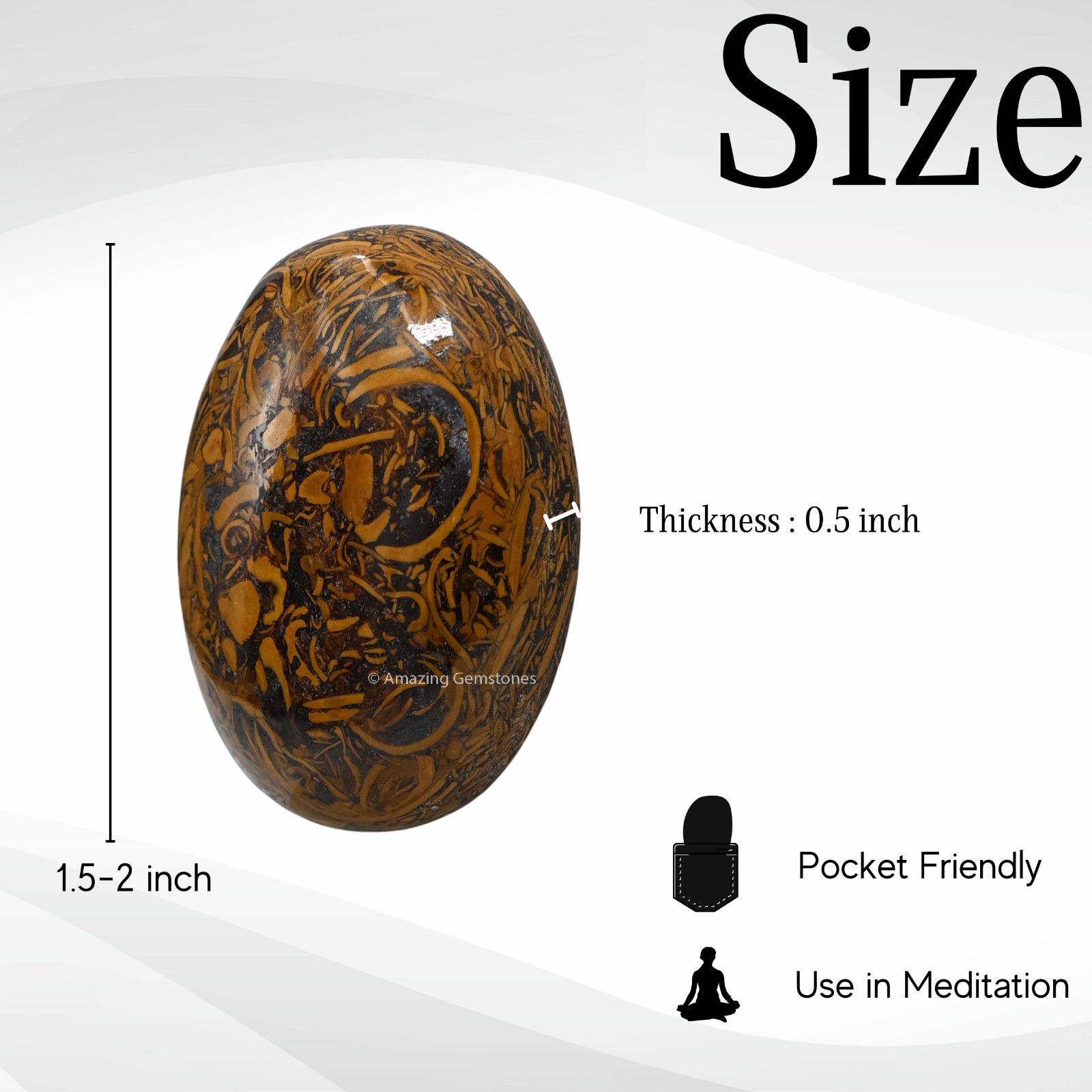 Mariyam Jasper Crystal Palm Stone