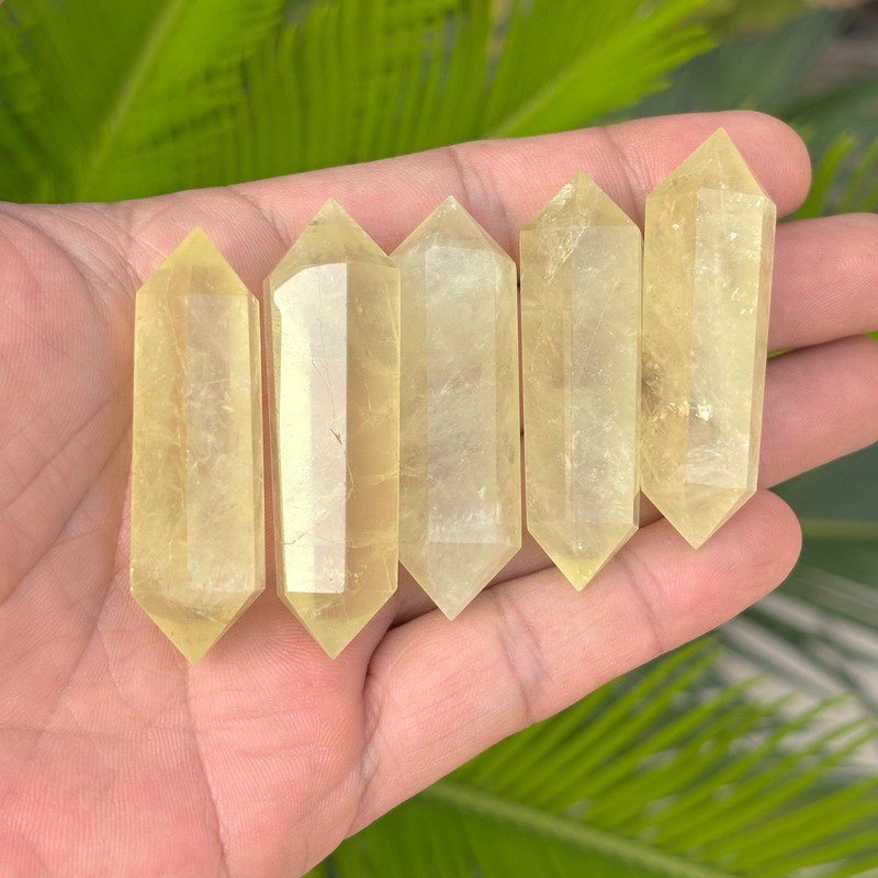 10pcs Stunning Citrine Crystal DT Point Double Terminated Citrine Point Wands