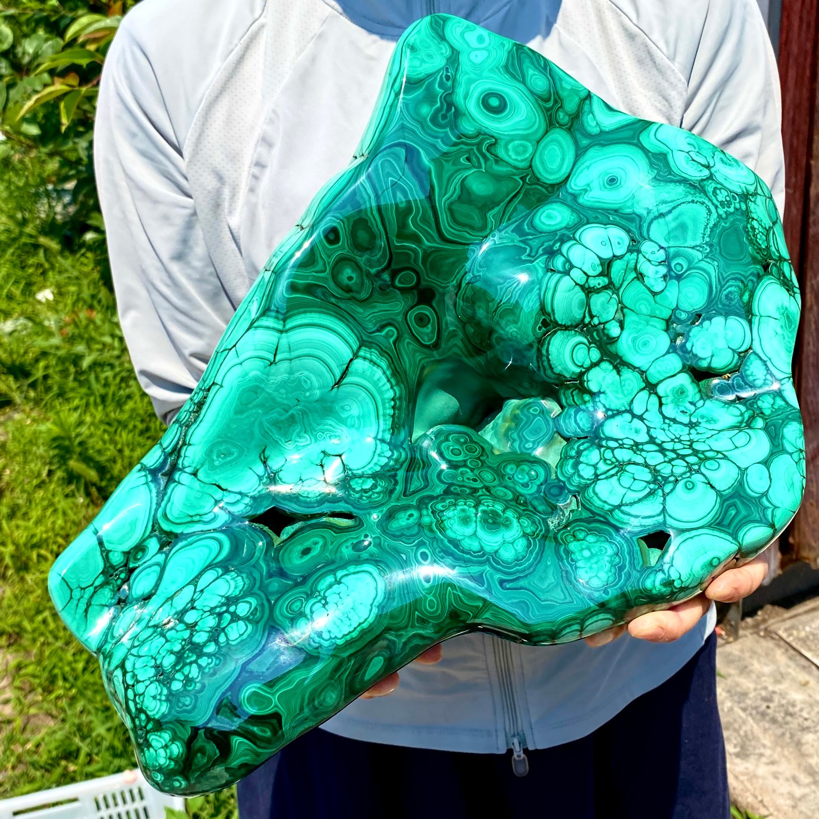 28.88LB TOP Natural Malachite crystal quartz Mineral specimen Reiki gem