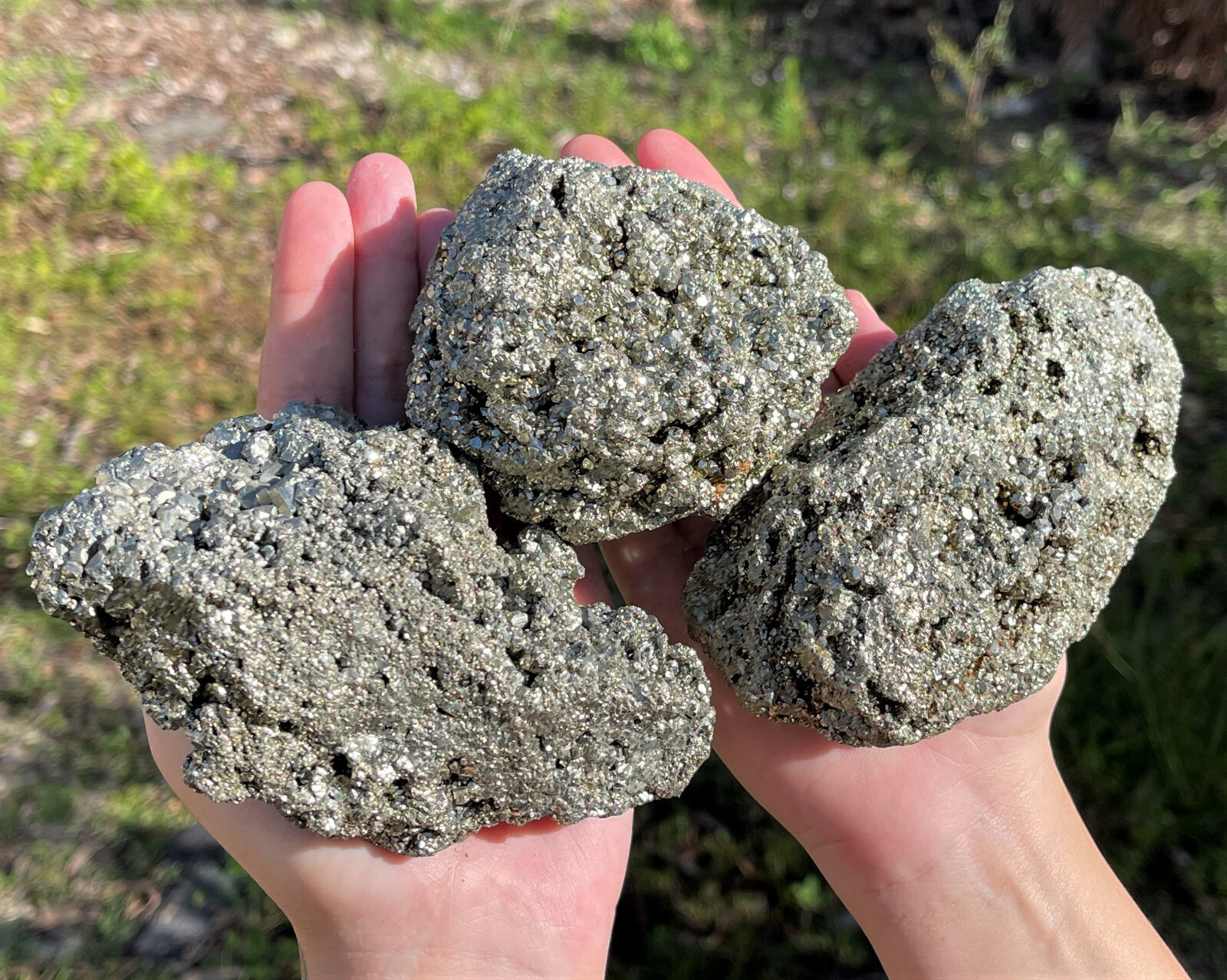 JUMBO Rough Natural Pyrite Crystal Chunks, Huge Raw Pyrite Specimens (‘A’ Grade)