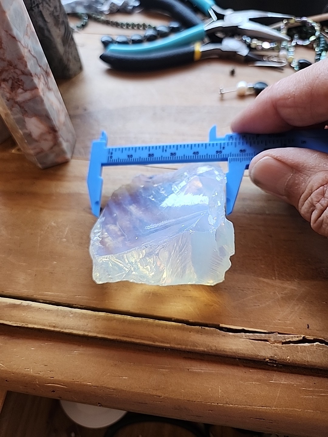 2.5″x 2.75″ ANDARA TRIPLE VORTEX ENERGY MONATOMIC RAW OPALITE CRYSTAL