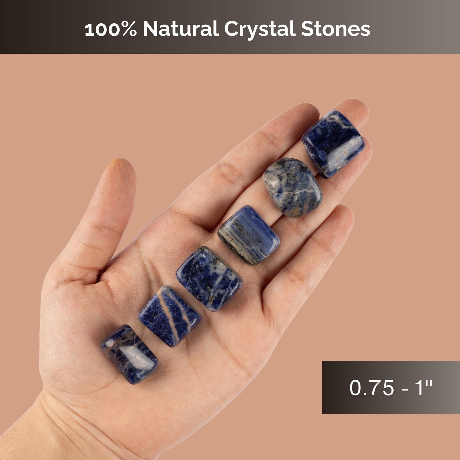 Sodalite Crystal Crystal Tumble Stone, Polished Stone for Meditation & Healing