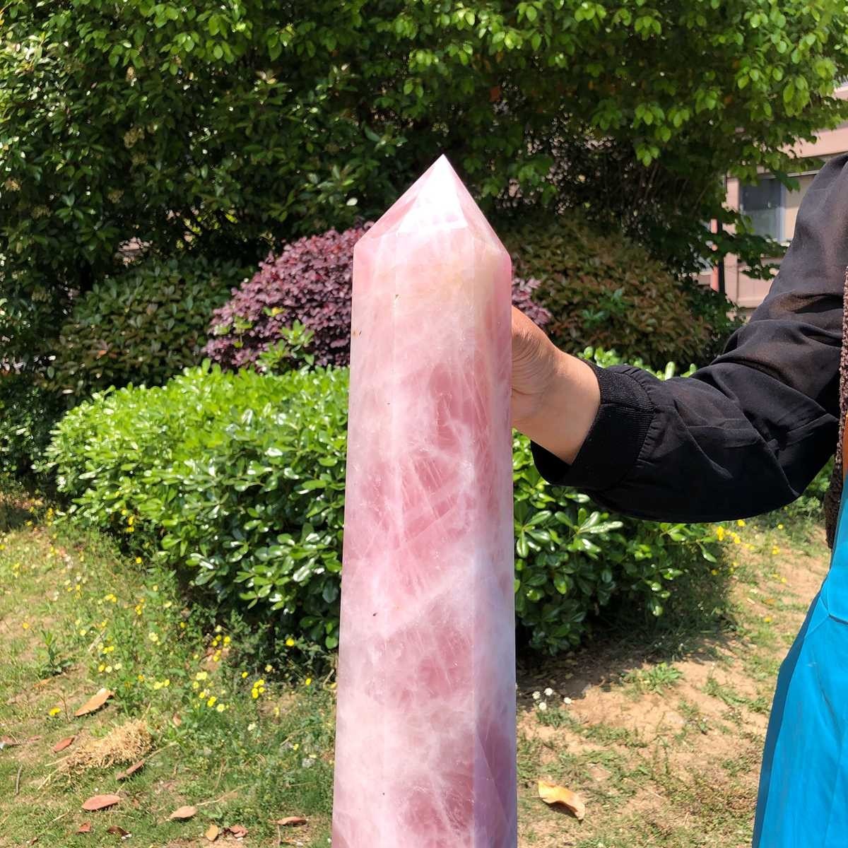 14.52LB Large Natural Powder Crystal Column Wand Obelisk Mineral Healing 5051