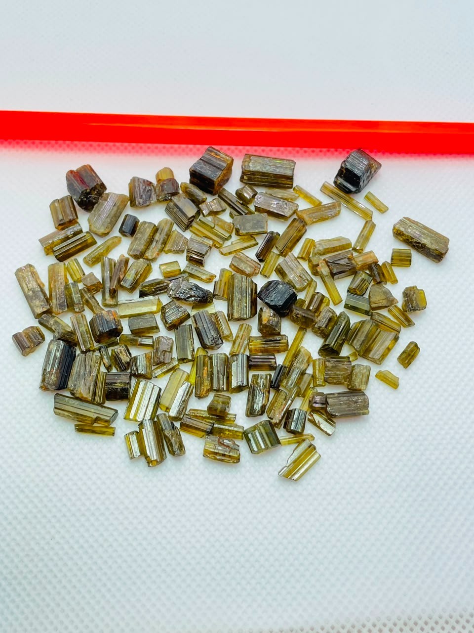 41.44G natural epidote crystal lot rough green sticks bulk mineral pakistan gems