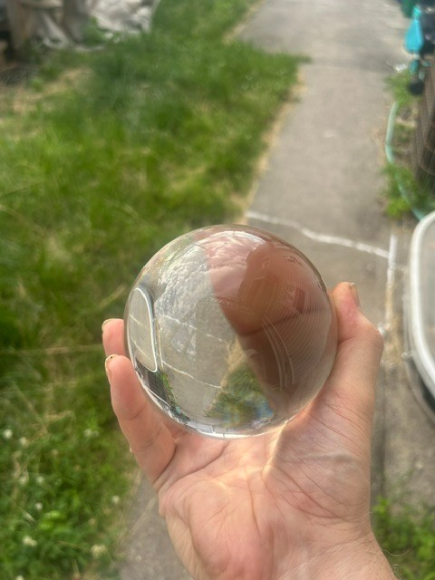 crystal ball sphere 125 mm with stand