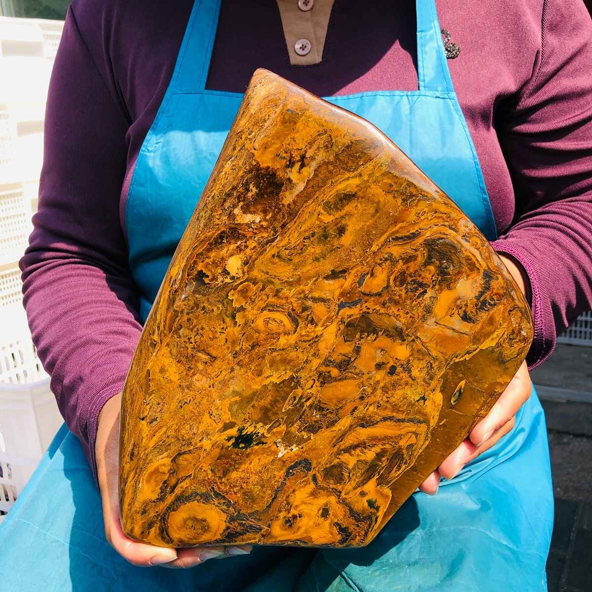 4310G Large Natural Tiger’s Eye Quartz Crystal Rough Mineral Specimen MH5337