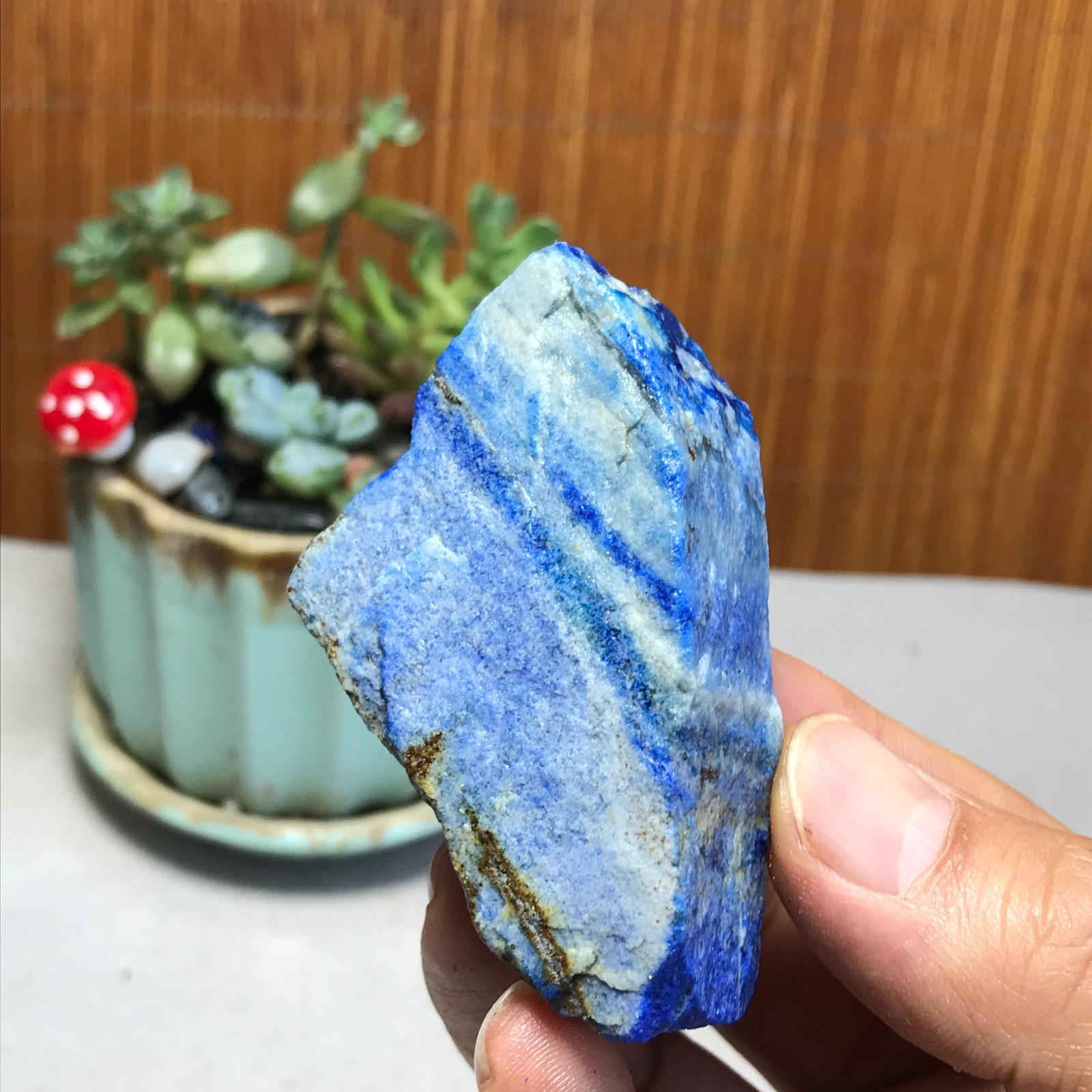 91g Natural lapis lazuli Crystal gemstone Rough Mineral Specimen healing A5698