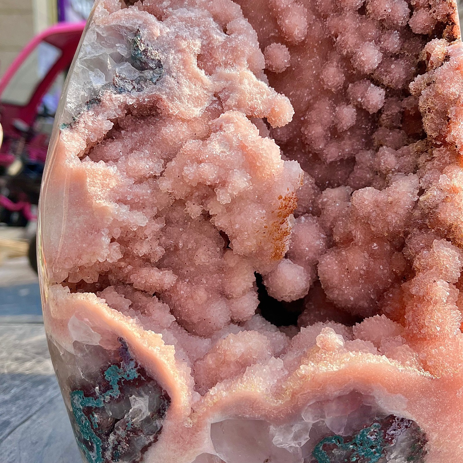 39.08LB Rare and Beautiful Pink Purple Sparkling Home Decoration Specimen