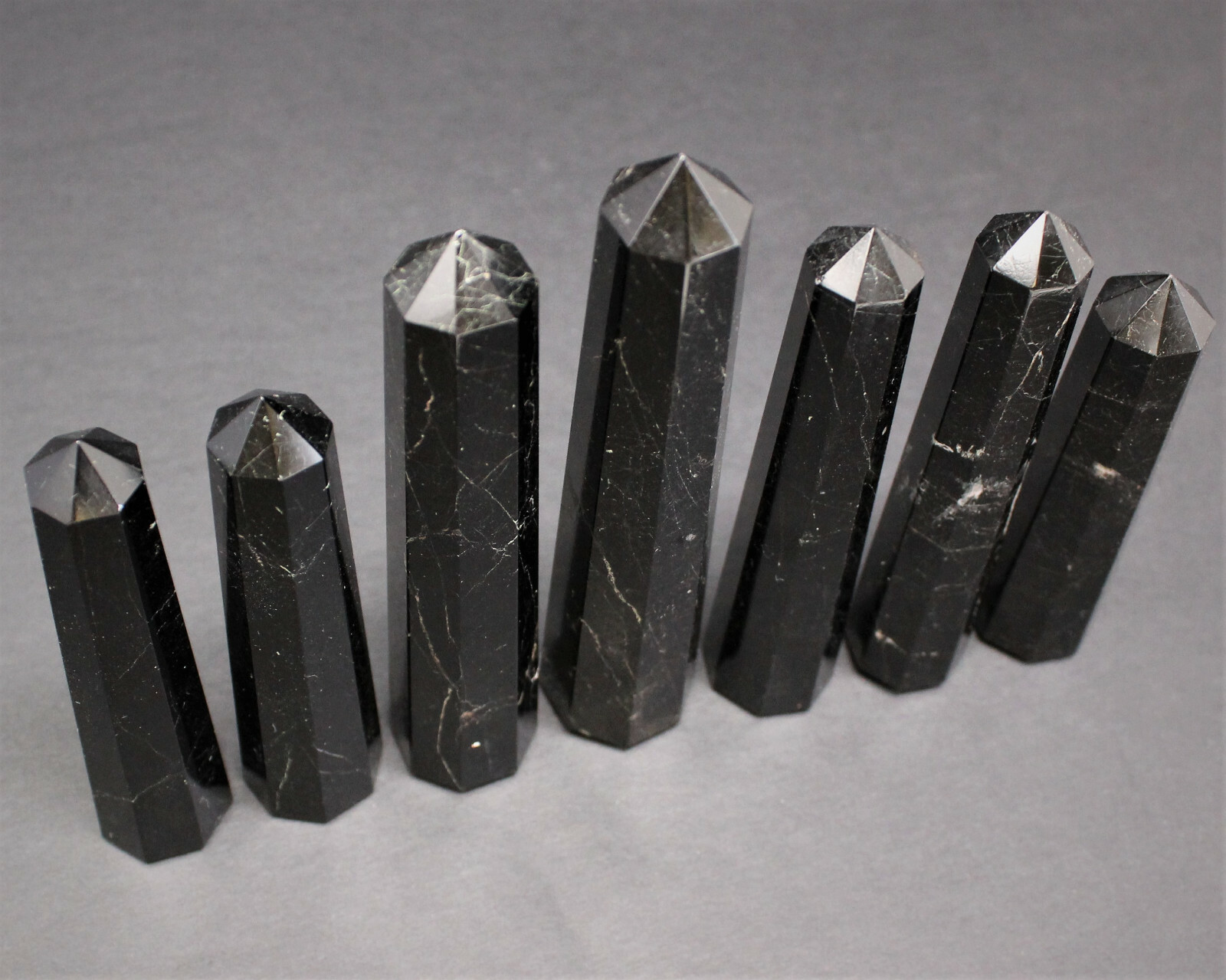Black Tourmaline Obelisk (8-Sided, ‘A’ Grade, Tourmaline Crystal Tower, Point)