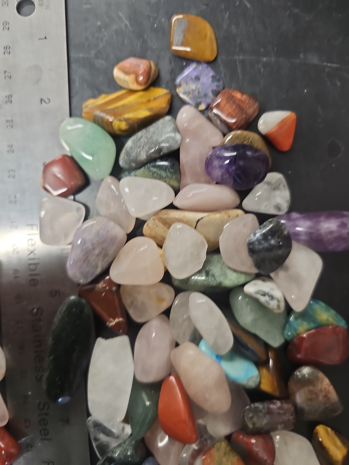 2 lb Wholesale Bulk Lot Assorted Mixed Tumbled Stones 1/2″ to 1-1/4″ Crystals