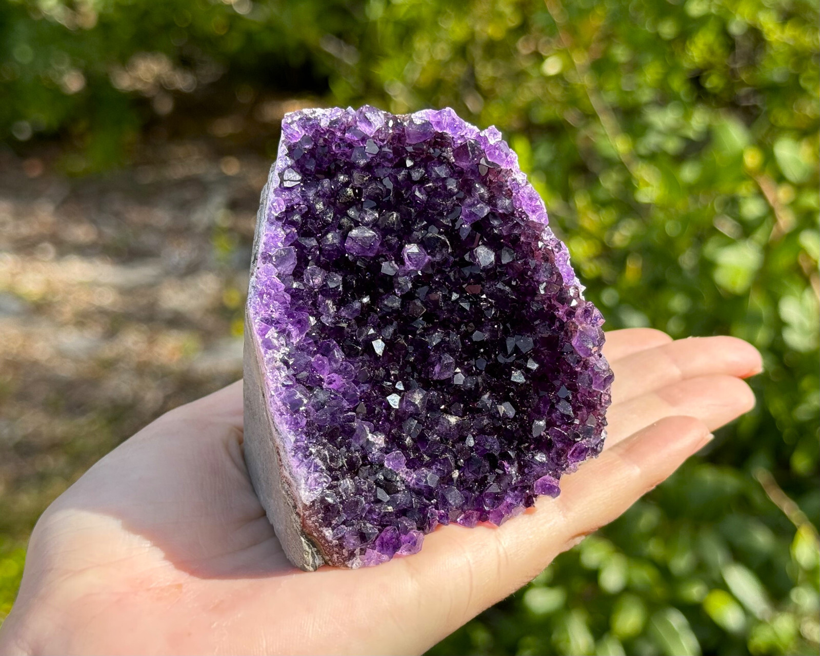 Amethyst Druze Crystal Cluster Cut Base Natural Goede Specimen: You Choose Size!