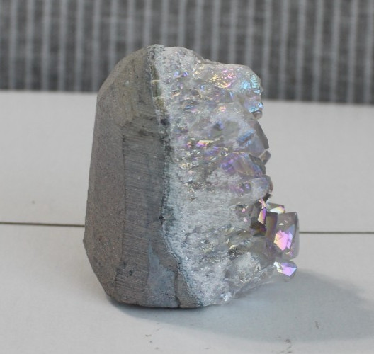 AURA COATED AMETHYST FREEFORM 2.25 INCHES TALL/ 156.1 GRAMS