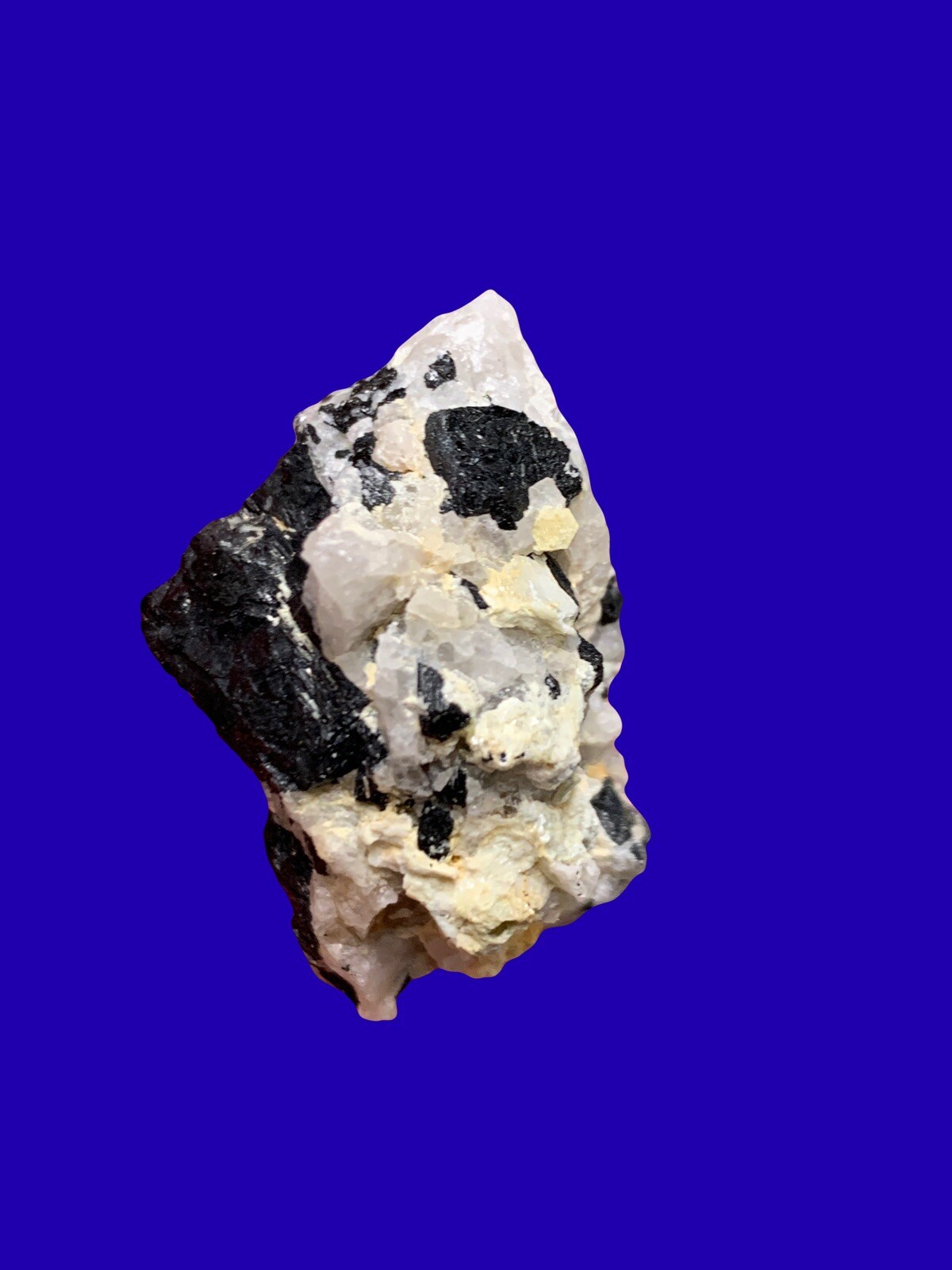 Golden Beryl (Heliodor)/Black Tourmaline. Crystals Gemstones Rocks Minerals
