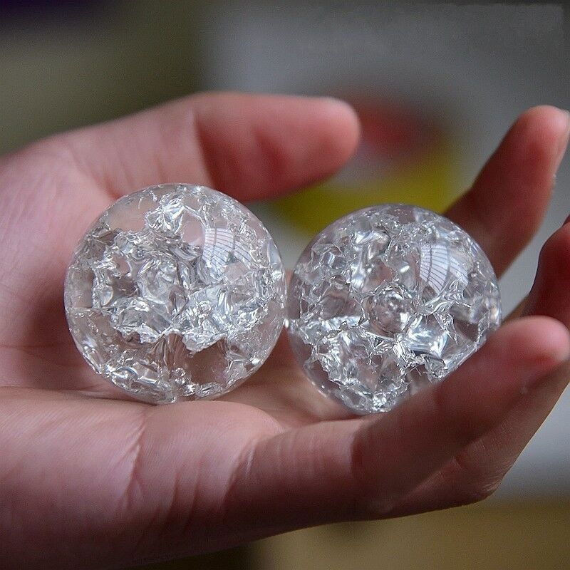40mm Crystal Ice Crack Ball Quartz Marbles Magic Sphere