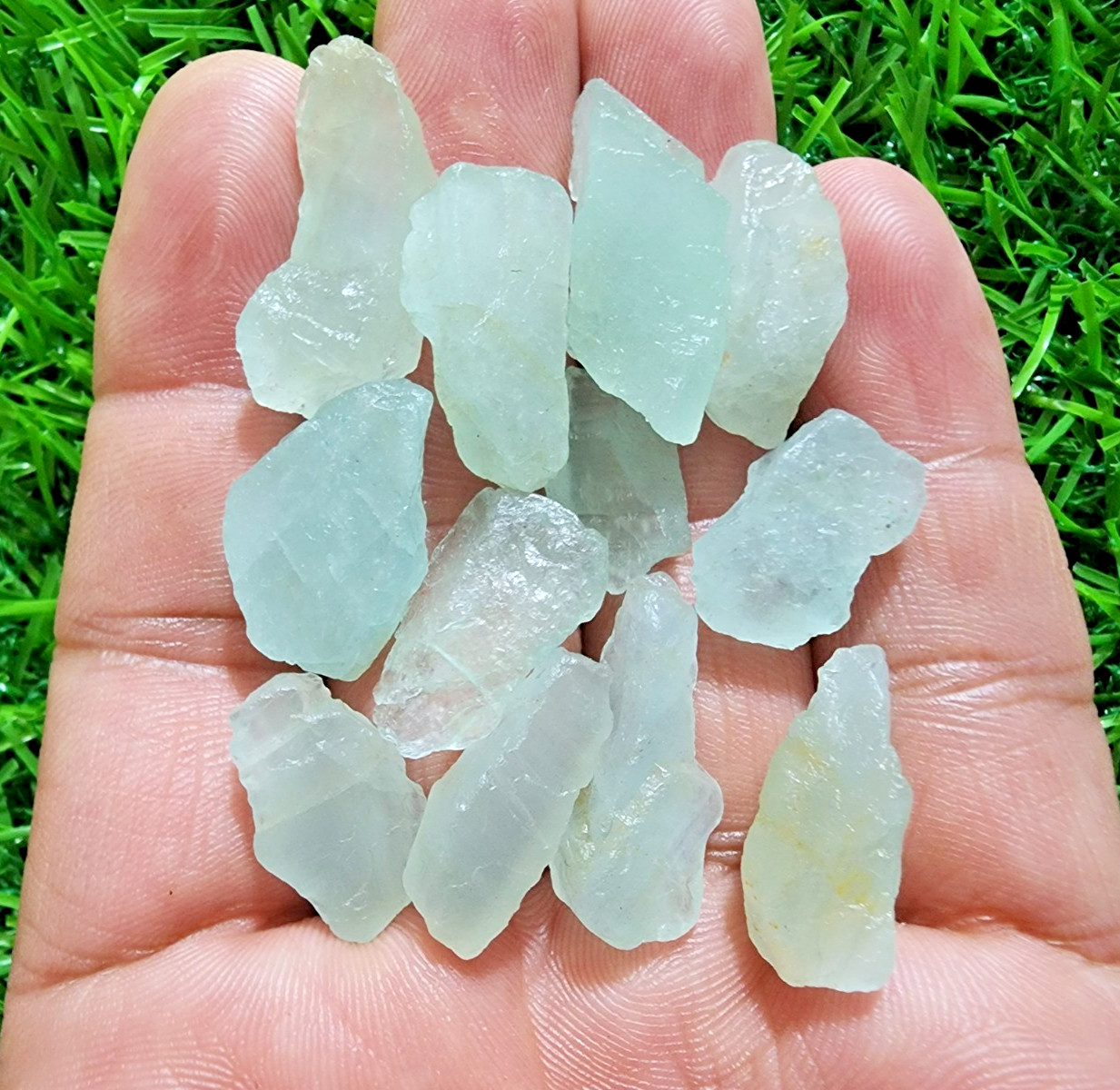 Rare Quality Aquamarine Gemstone Rough Lot 17-27 mm Aquamarine Rough Stone Bulk