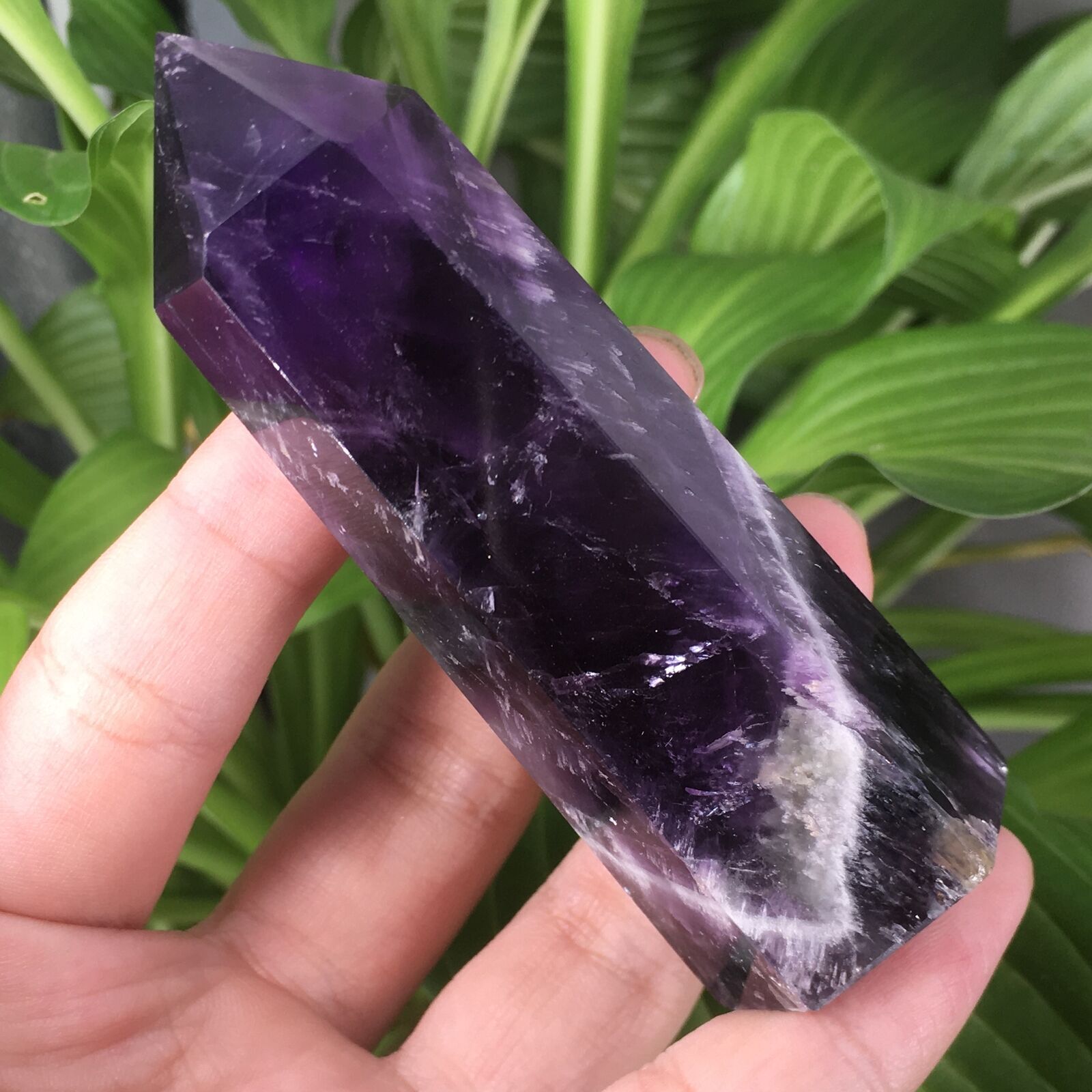 A+ Natural Dreamy Amethyst Quartz Obelisk quartz crystal wand Point healing 1PC