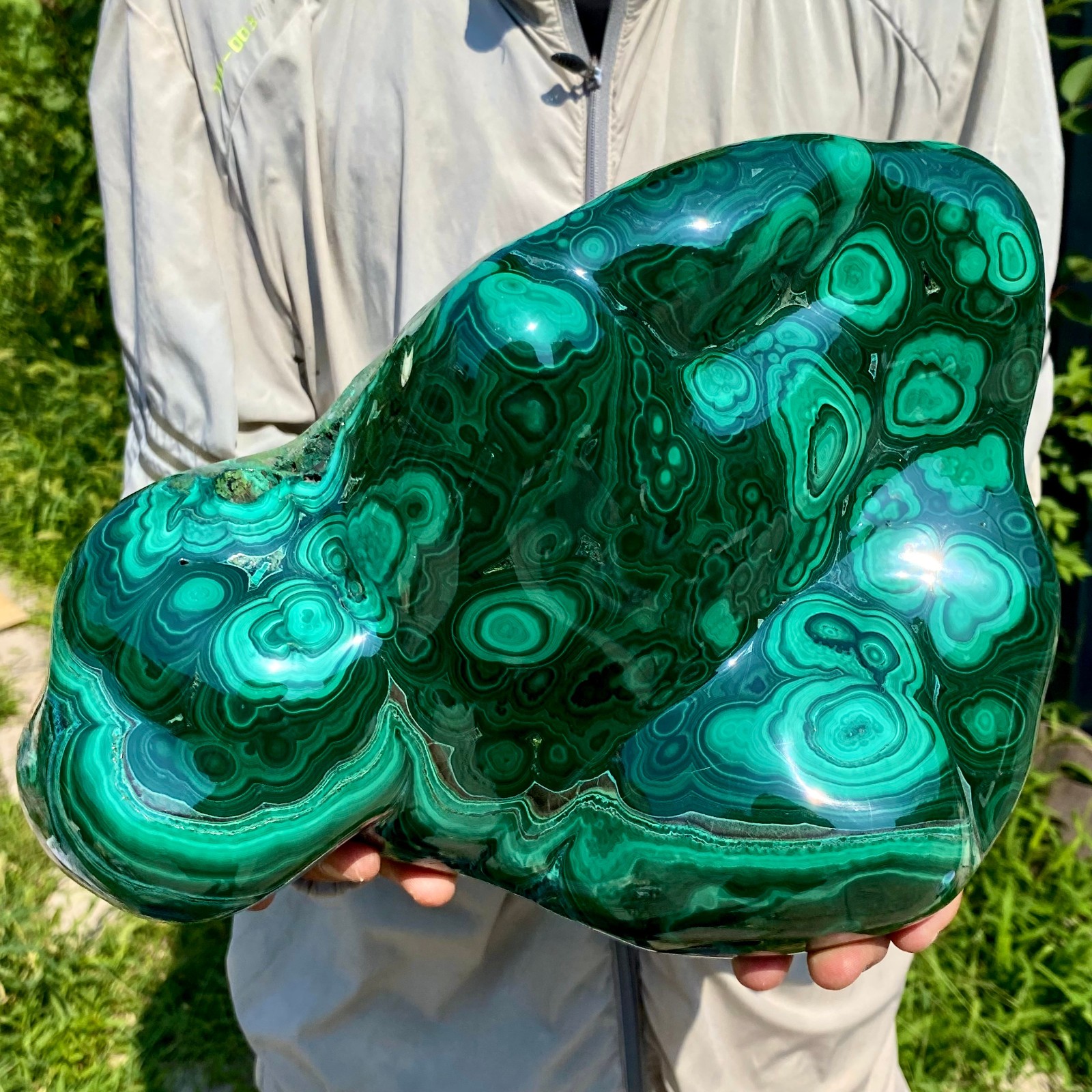 20.5LB TOP Natural Malachite crystal quartz Mineral specimen Reiki gem