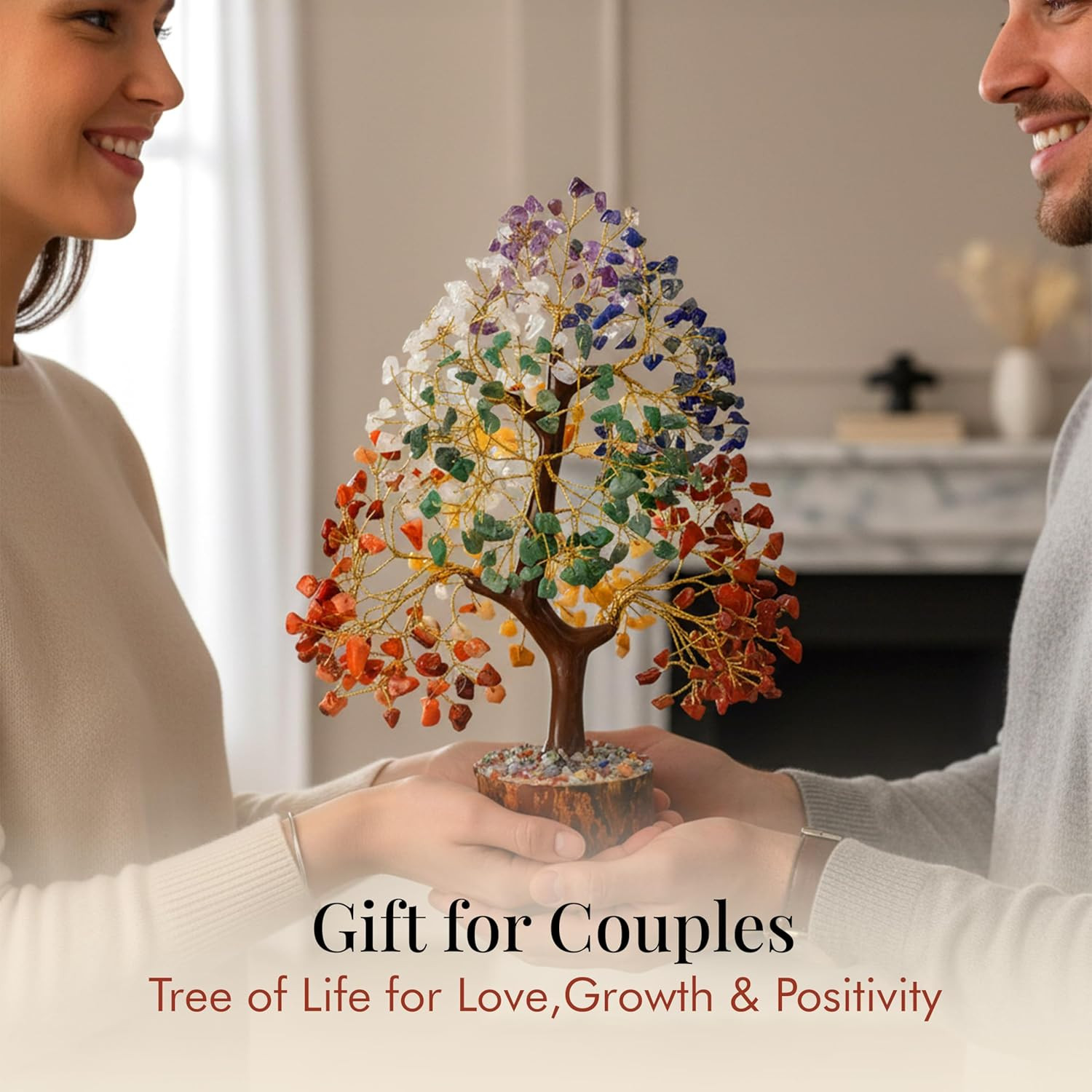 ® the Original 7 Chakra Crystal Tree of Life, Birthday Gifts for Women & Men | H
