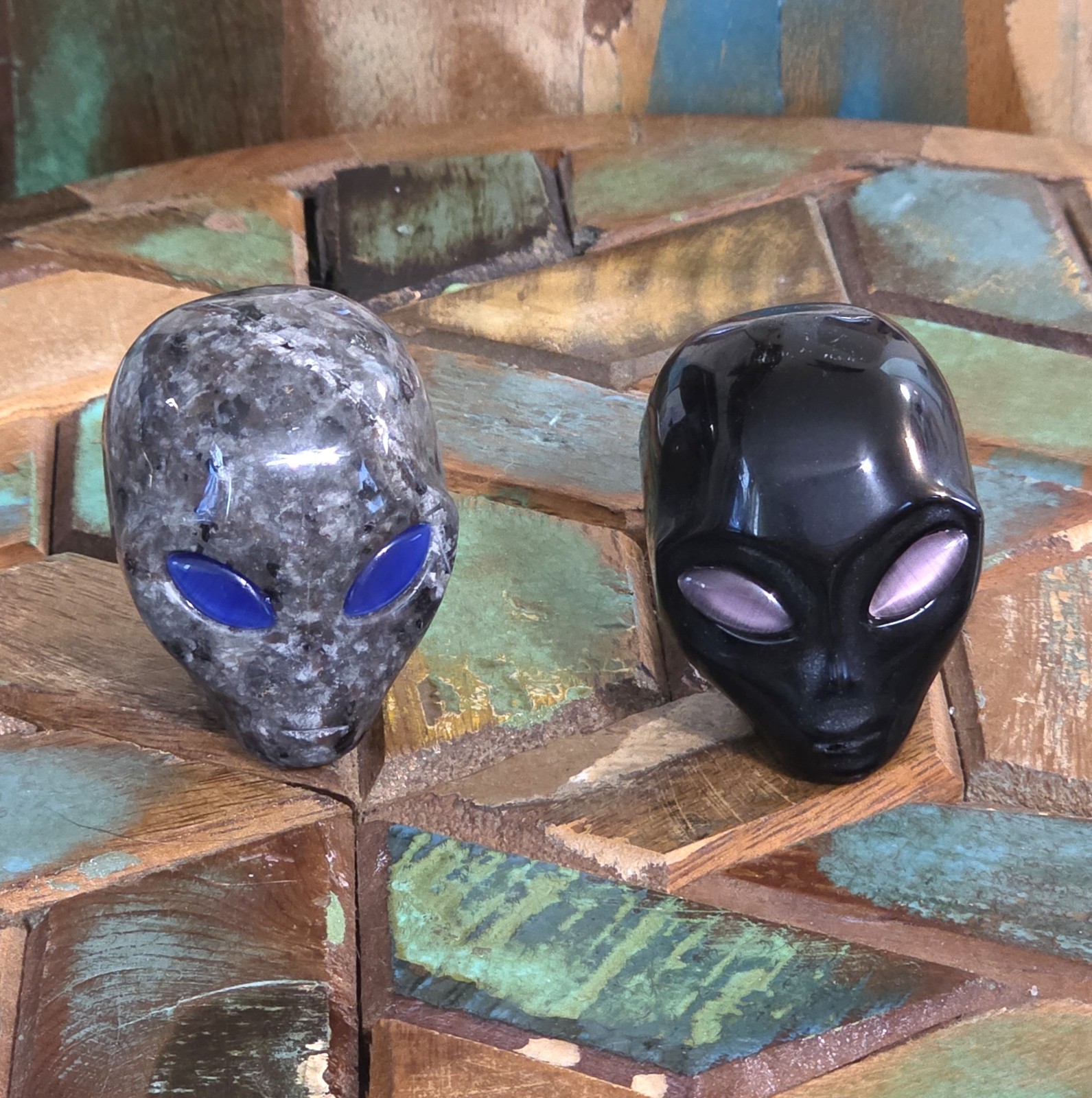 Black Obsidian Alien Head Carving- WYSIWYG